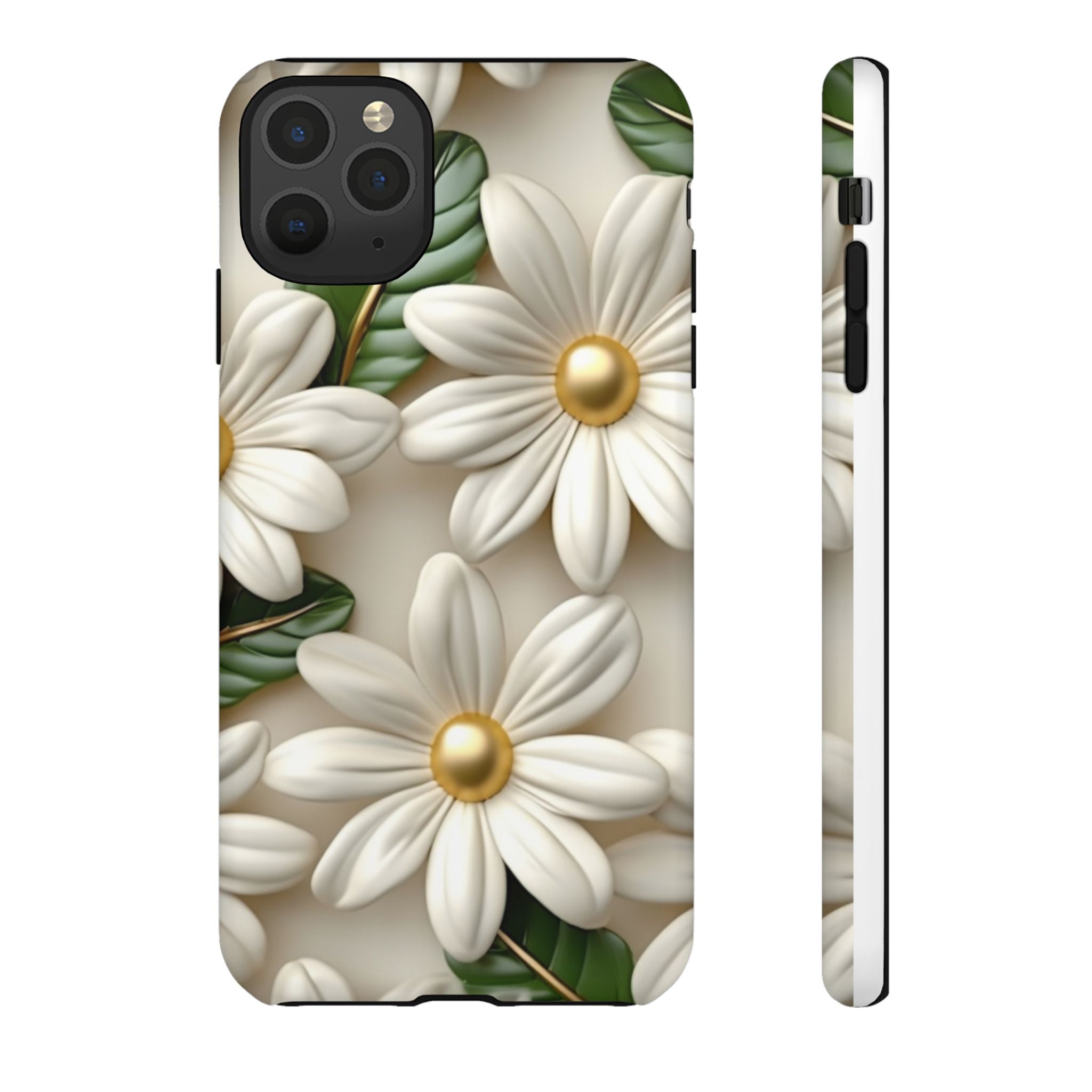 Sculpted Daisy iPhone Case - Hexagon Stone