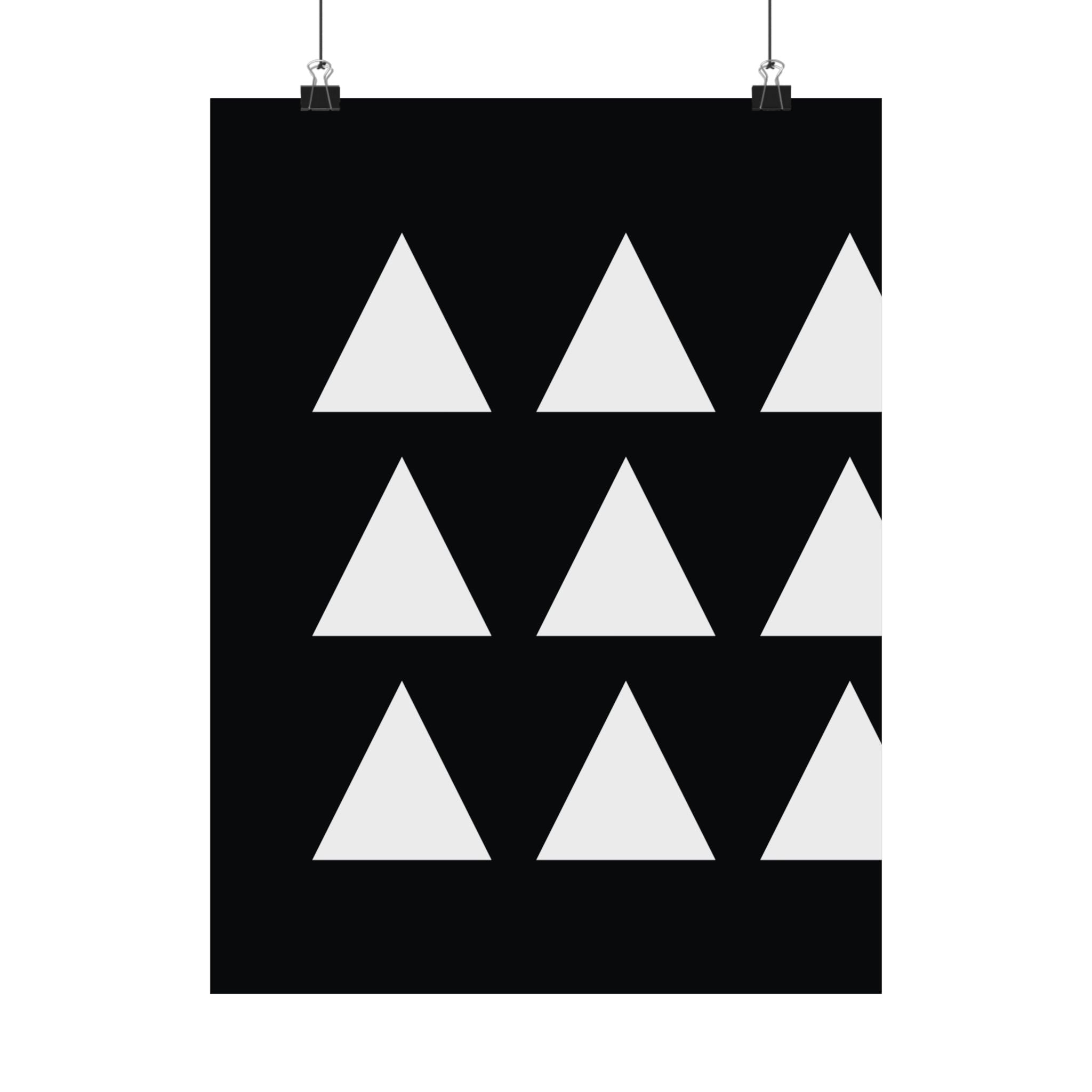 Minimalist Geometric Triangle Art Poster