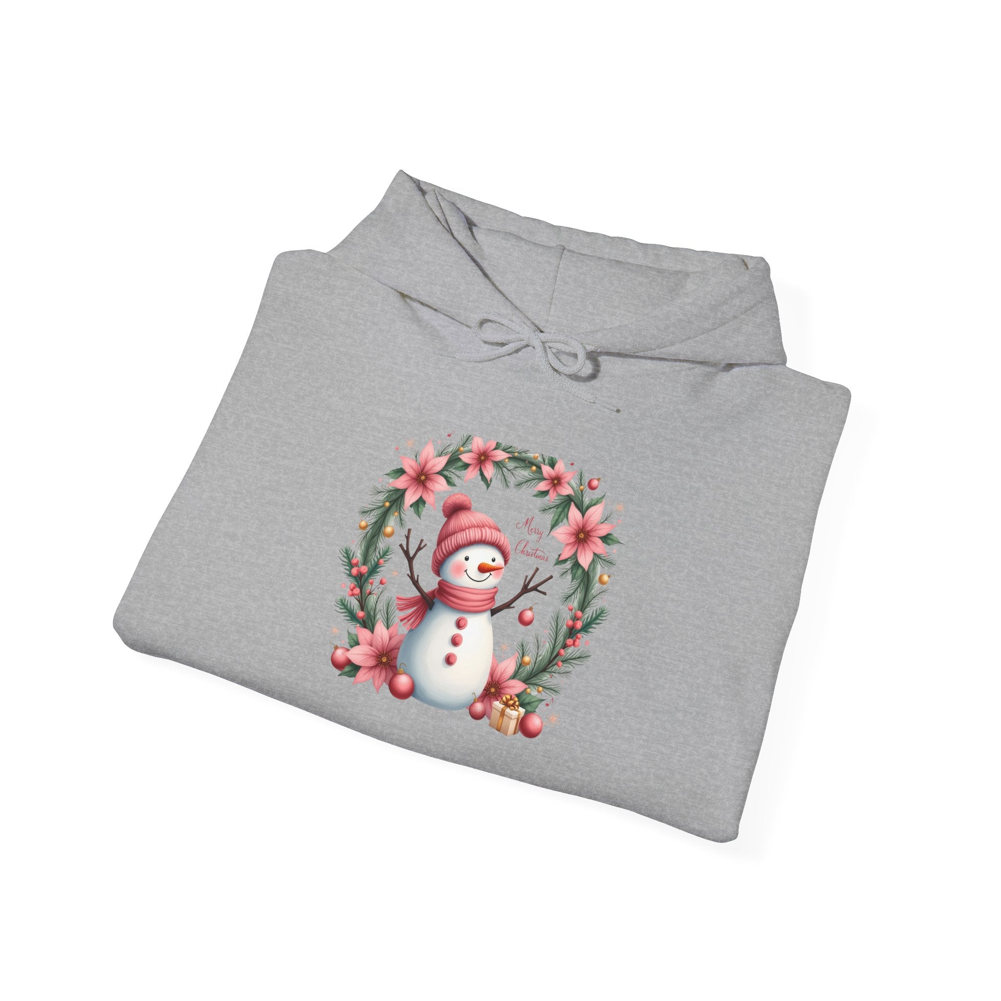 Pink Snowman Christmas Hoodie