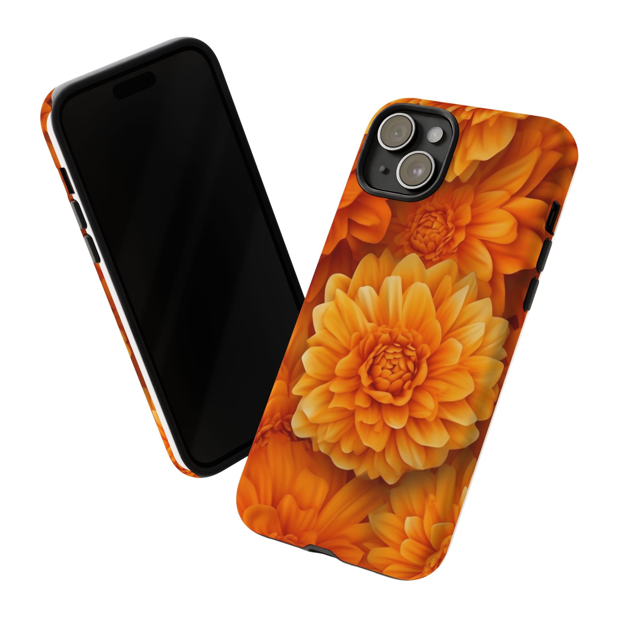 Fiery Dahlia Hexagon iPhone Case