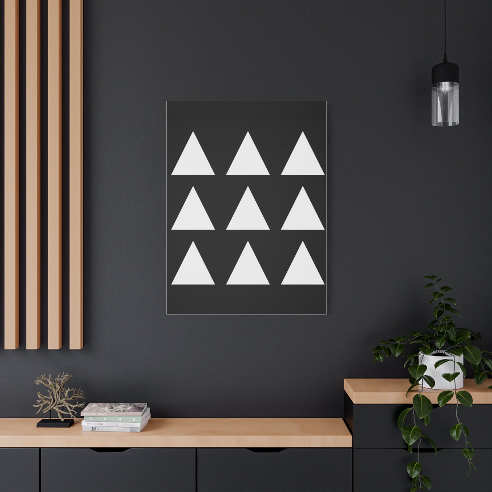 Geometric Triangle Canvas Art - Minimalist