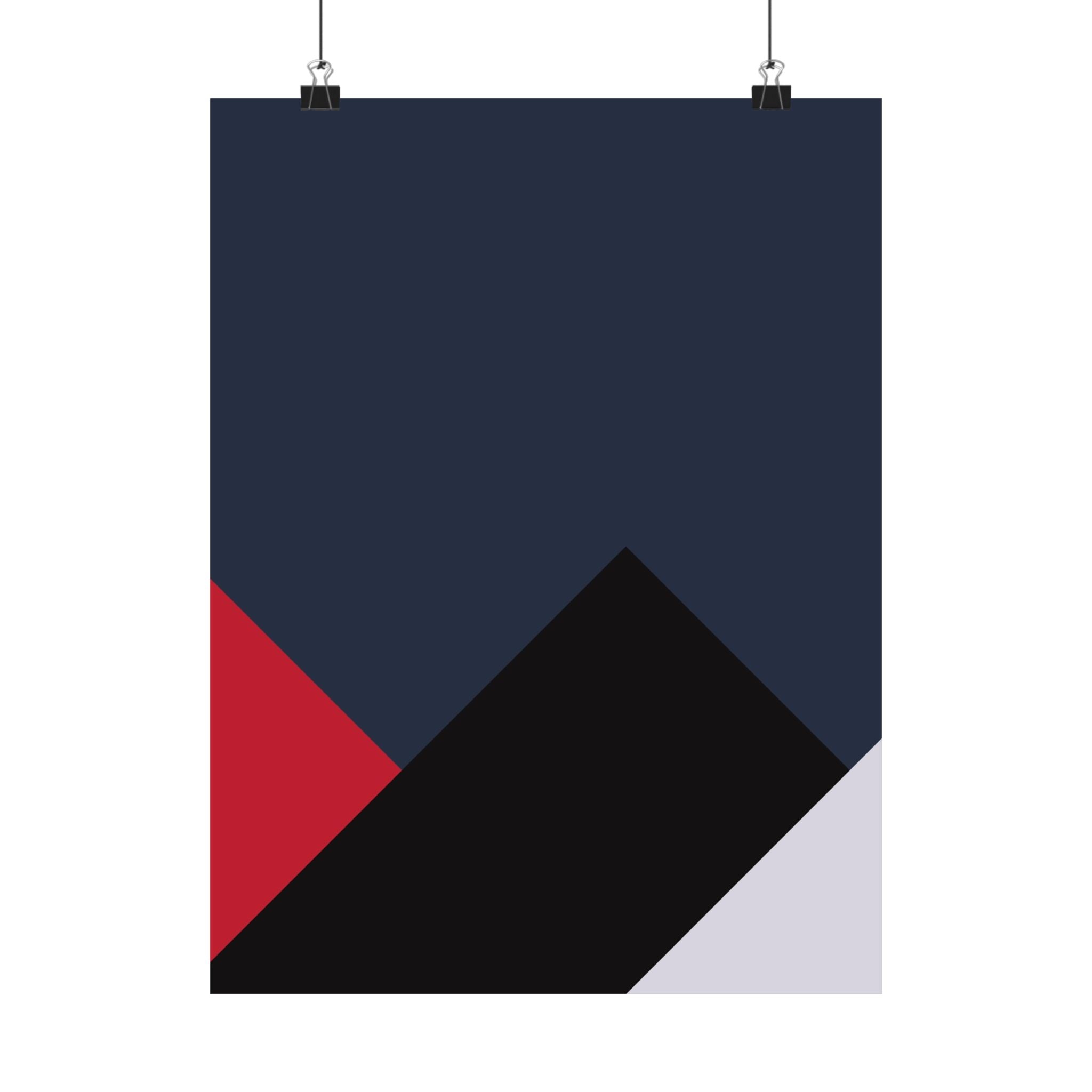 Abstract Geometric Navy Triangle Poster