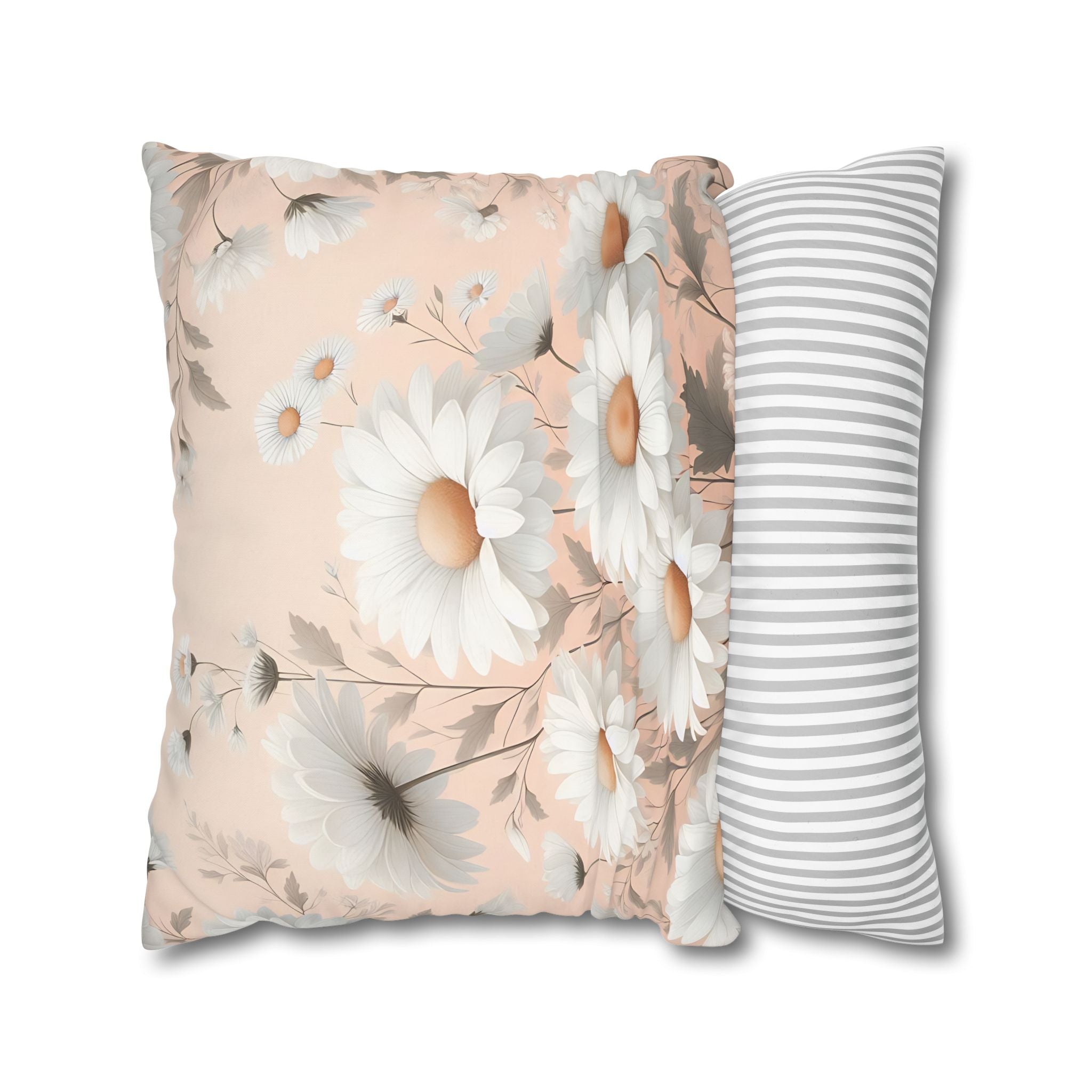 Peach Daisy Pillowcase - Floral Bedding