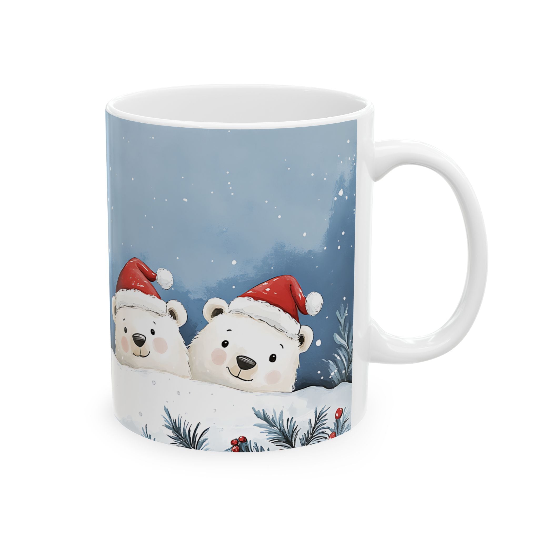 Polar Bear Cubs Christmas Mug