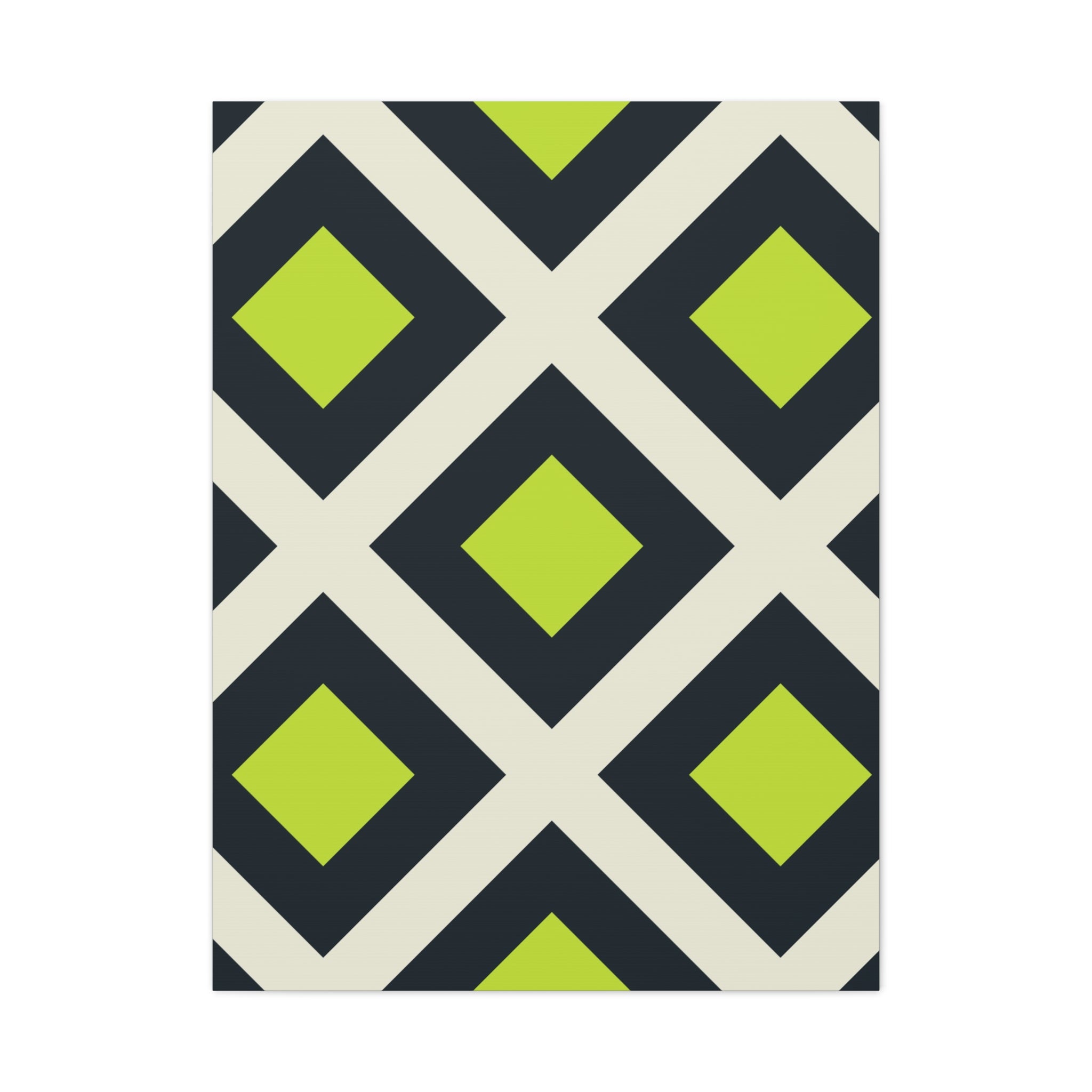 Geometric Teal & Green Canvas Art