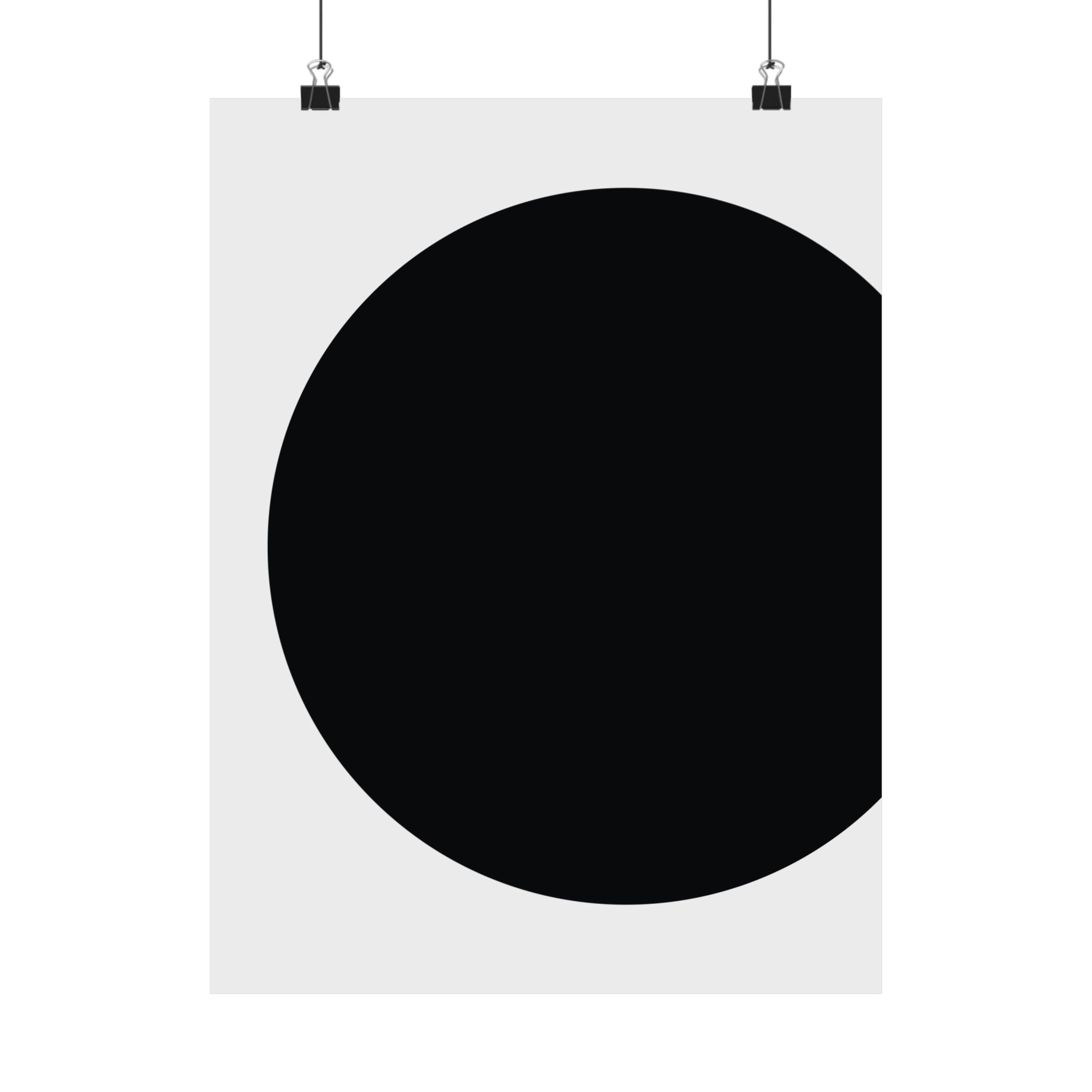 Minimalist Black Circle Wall Art Poster