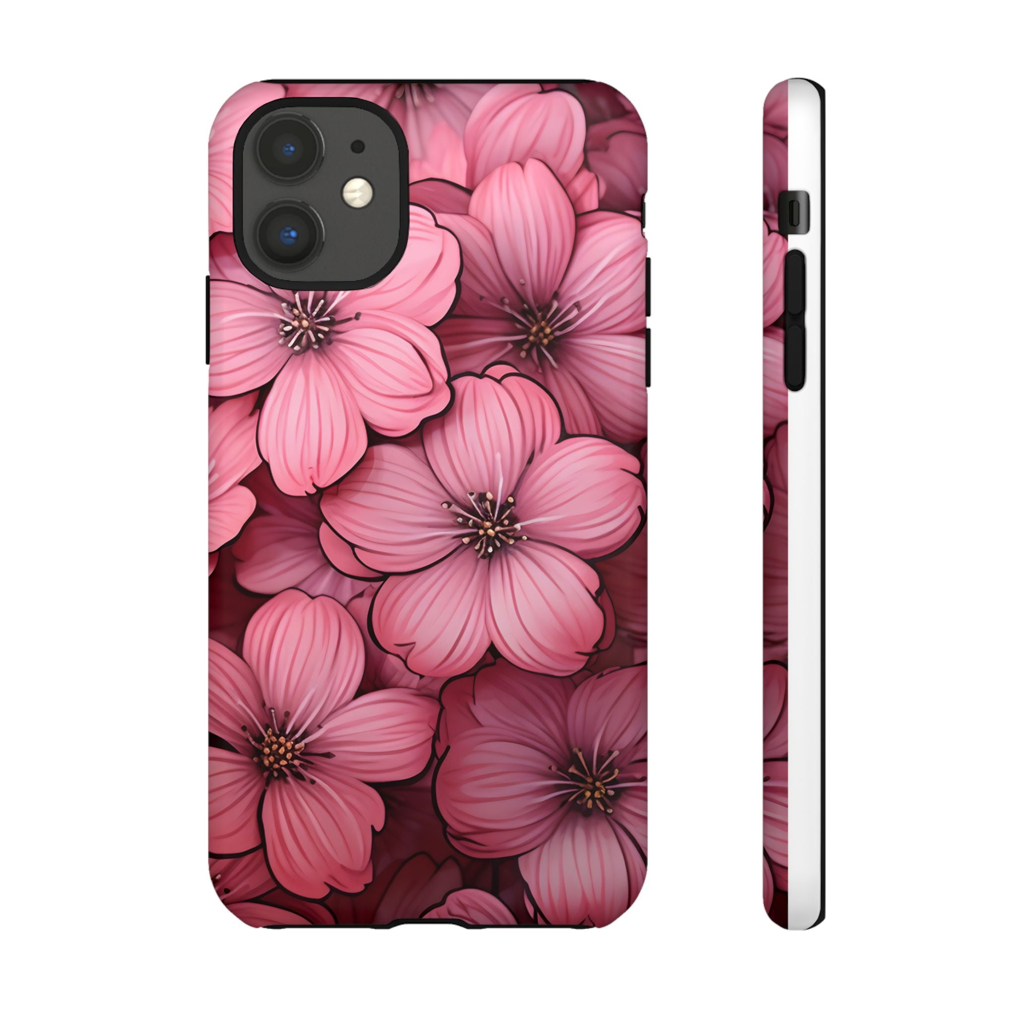 Pink Blossom Hexagon iPhone Case - Rugged