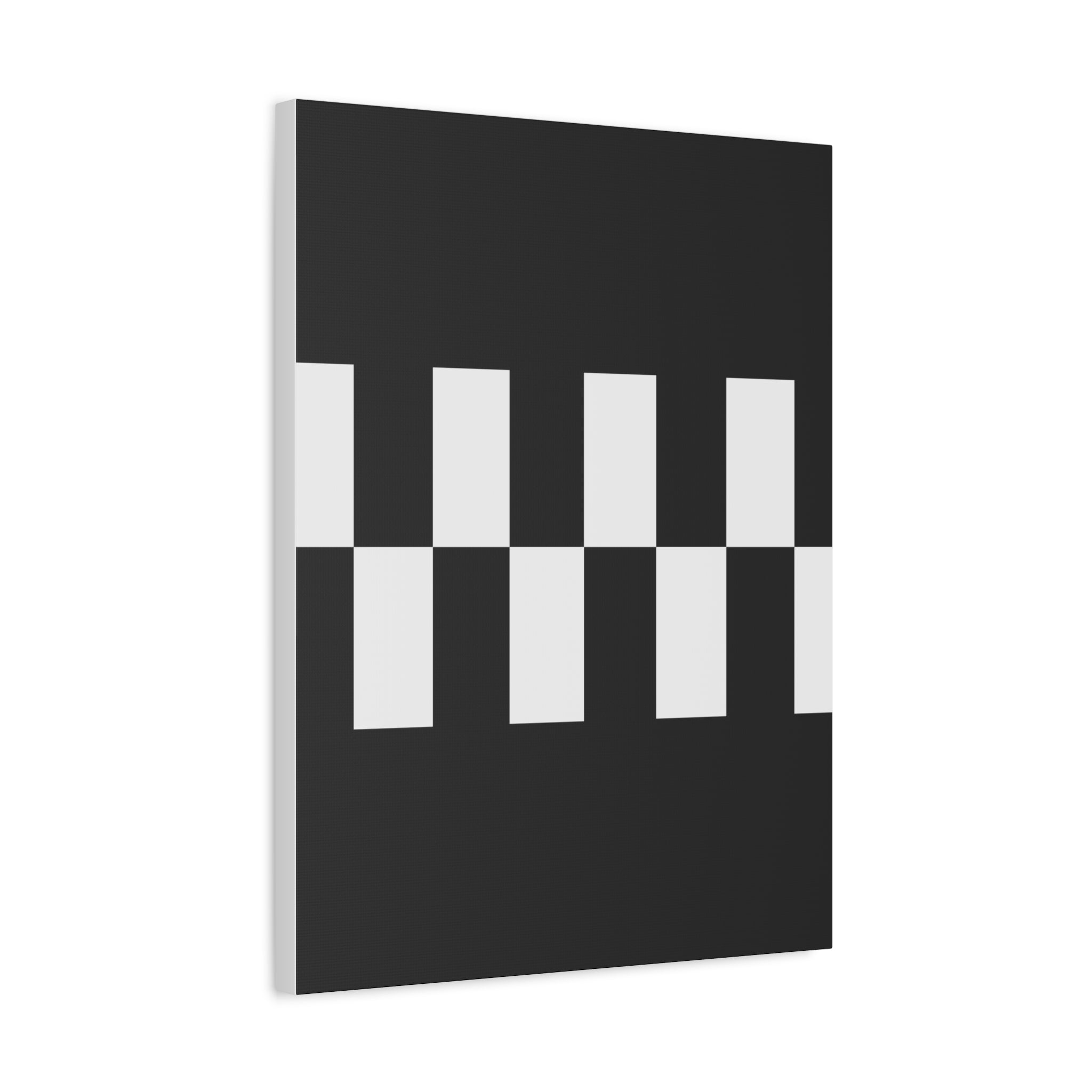 Black & White Checkered Canvas Art