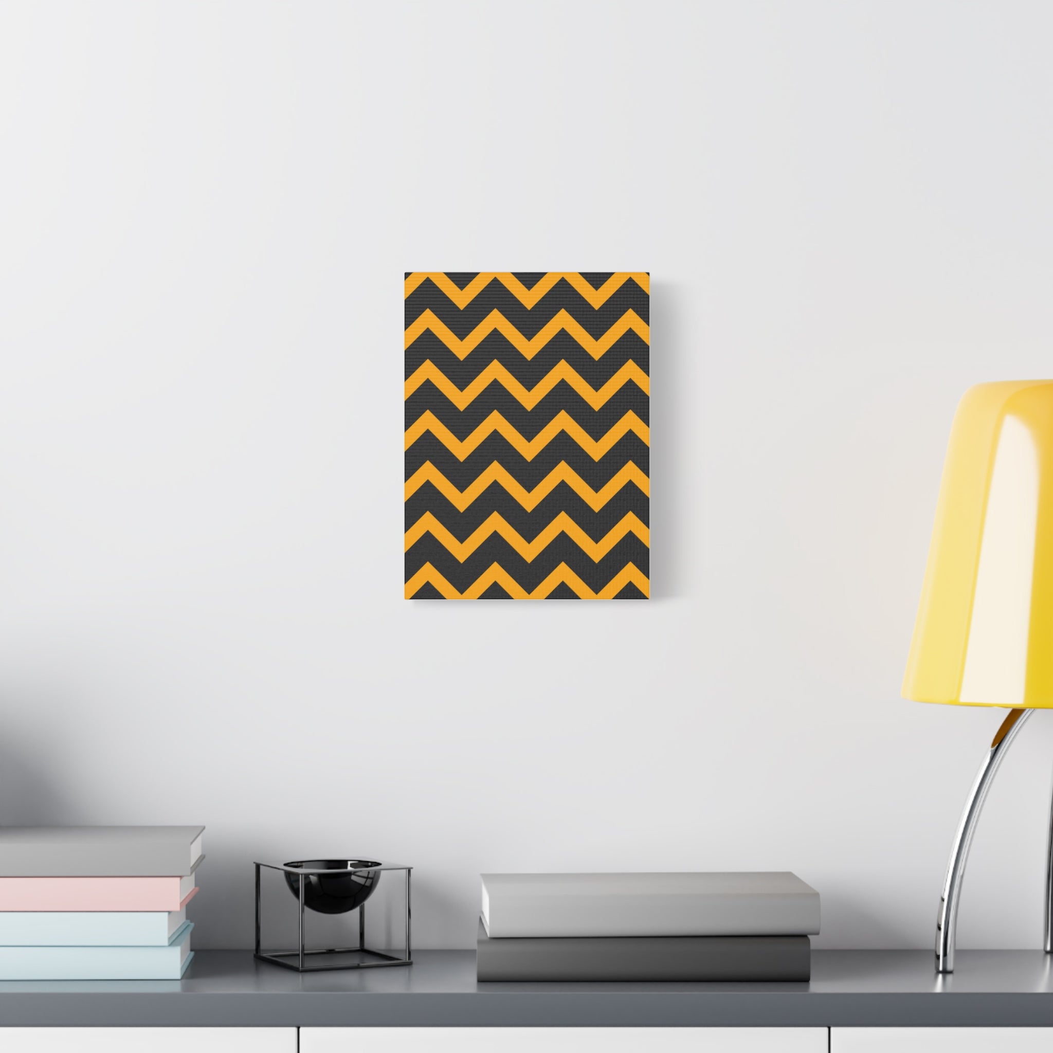 Bold Zigzag Geometric Canvas Art