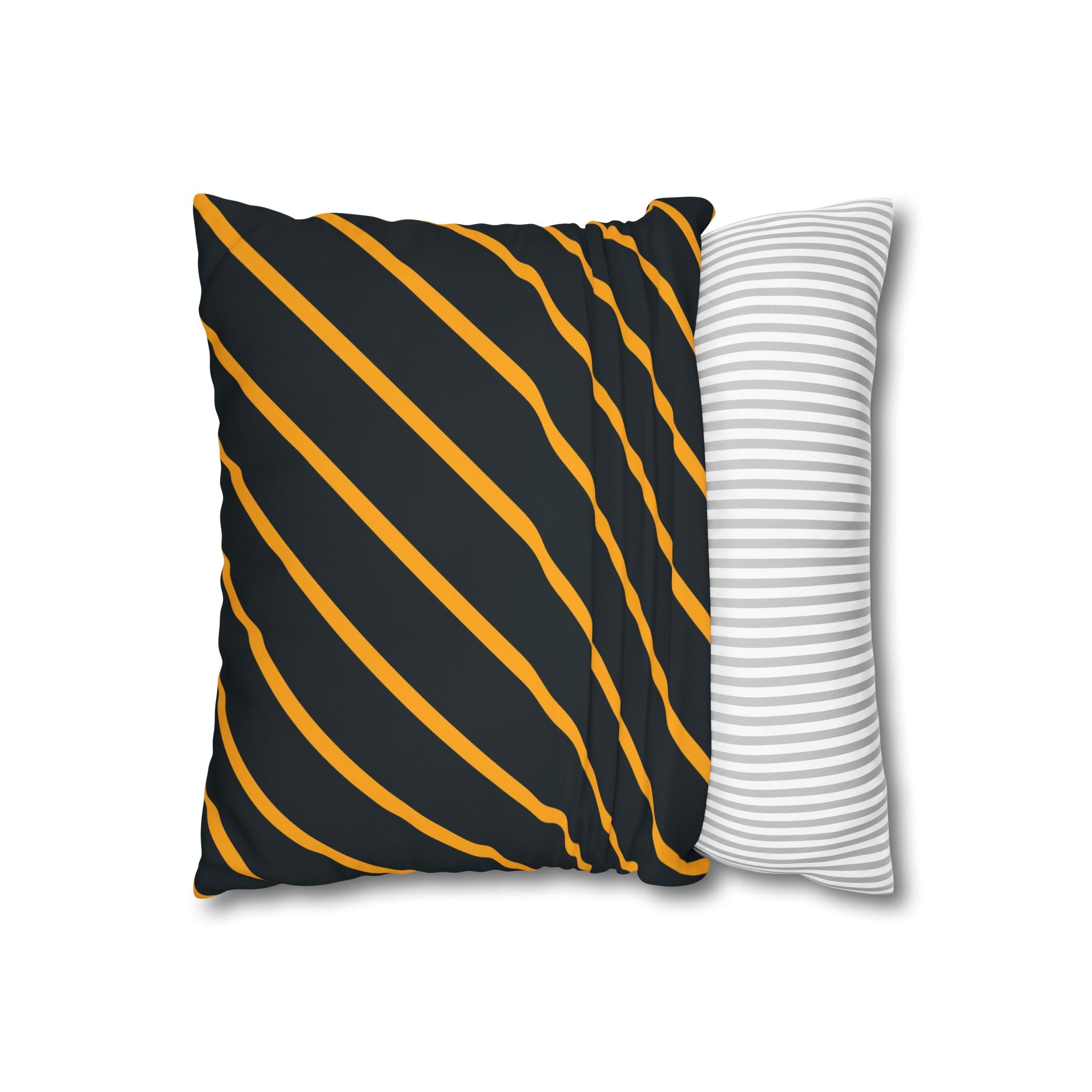 Bold Orange Diagonal Stripe Pillowcase