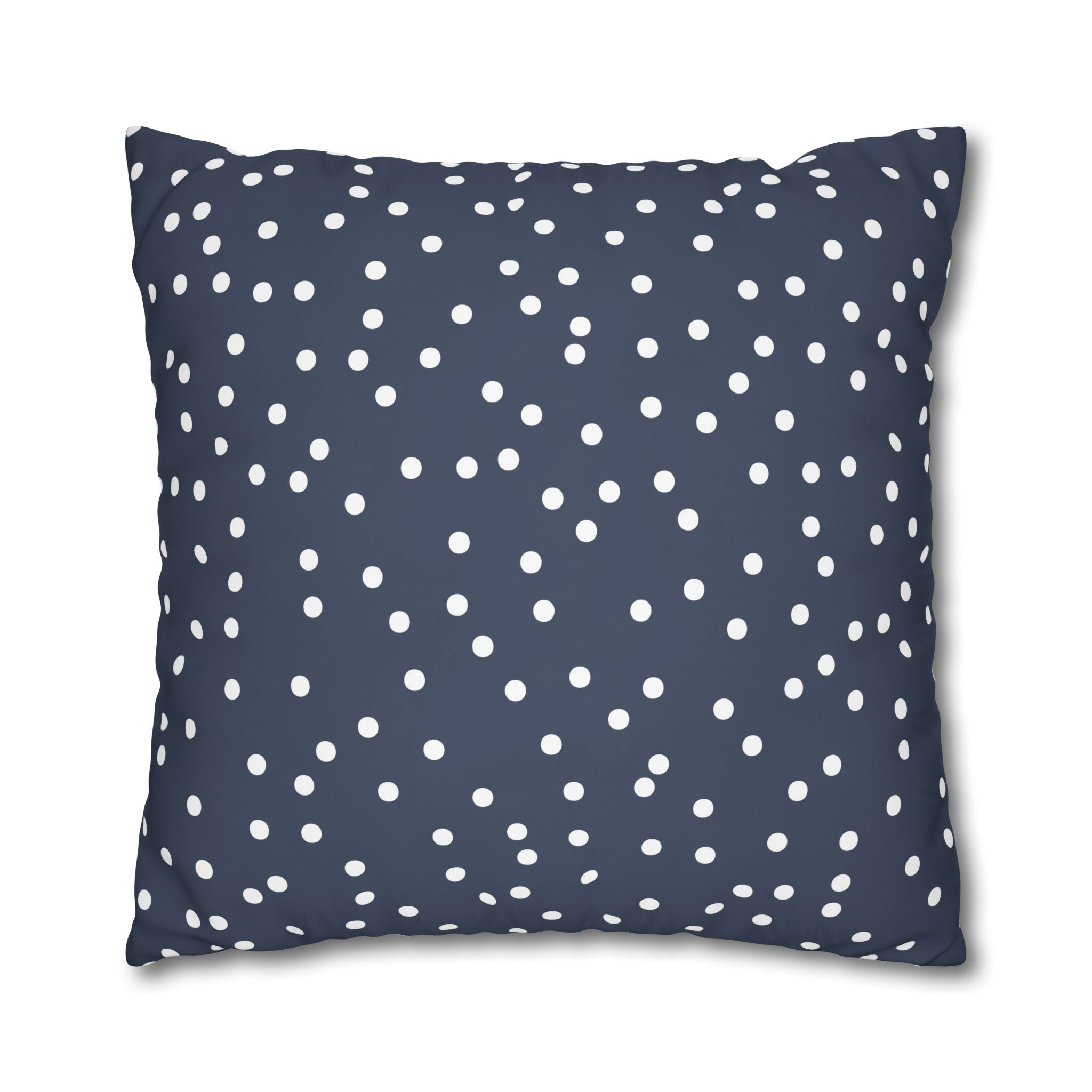 Navy Blue Polka Dot Pillowcase