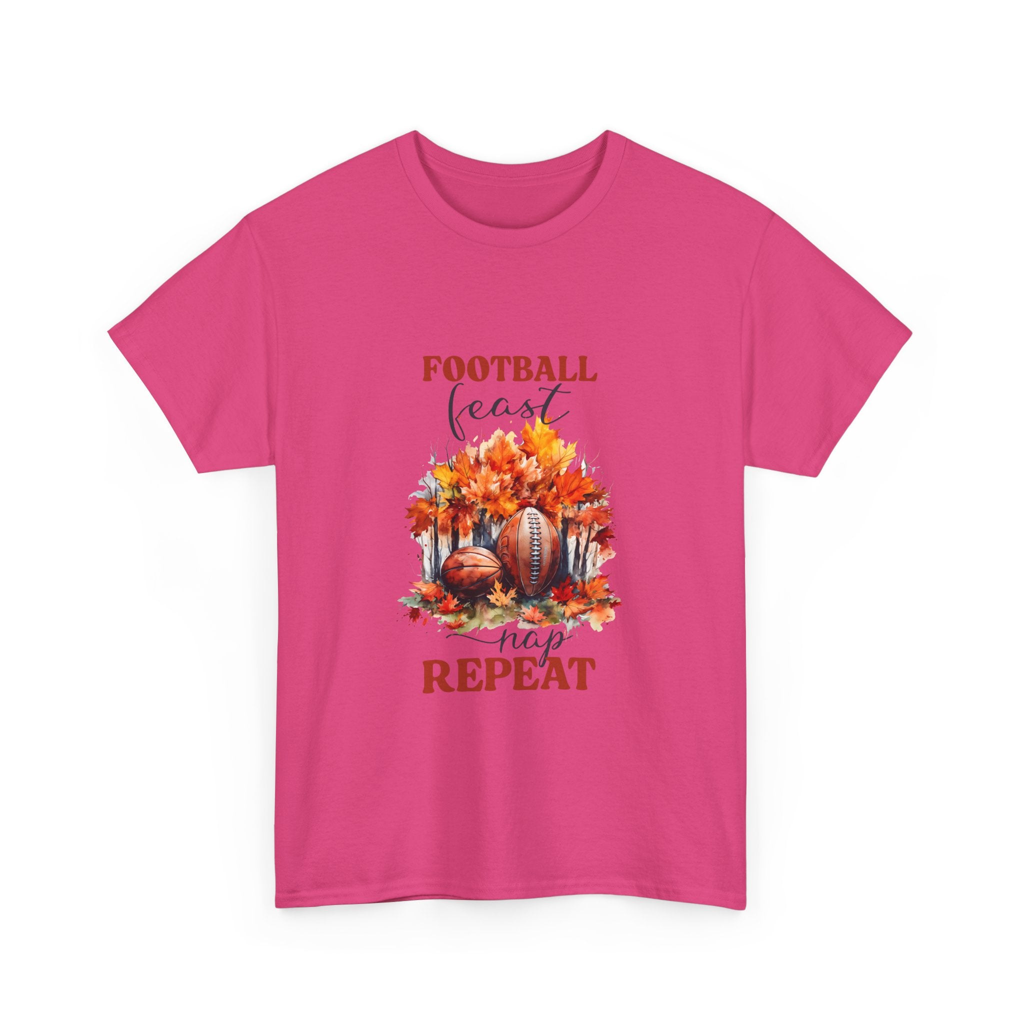 Football Feast Nap Repeat Thanksgiving Tee