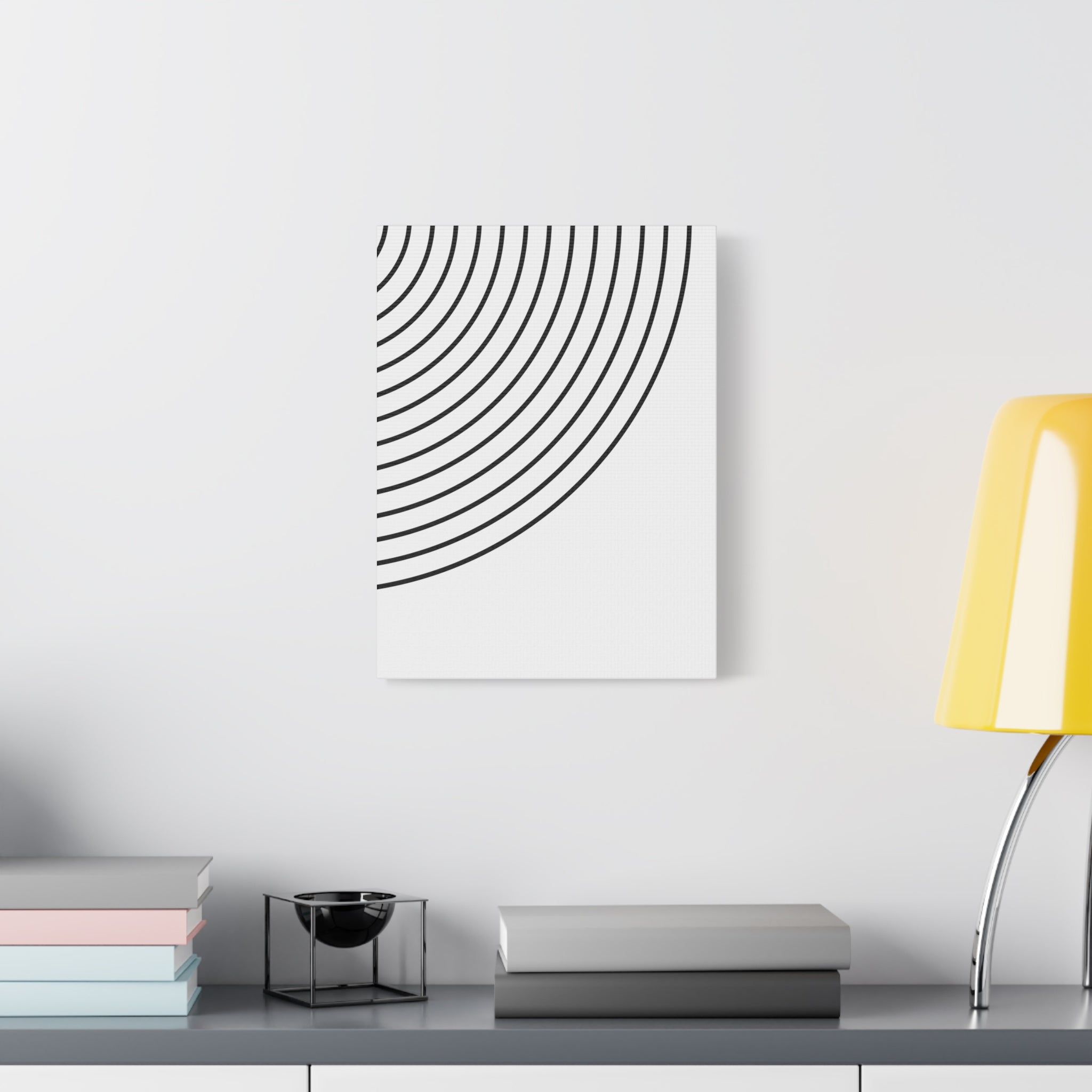 Concentric Circles Matte Canvas Art