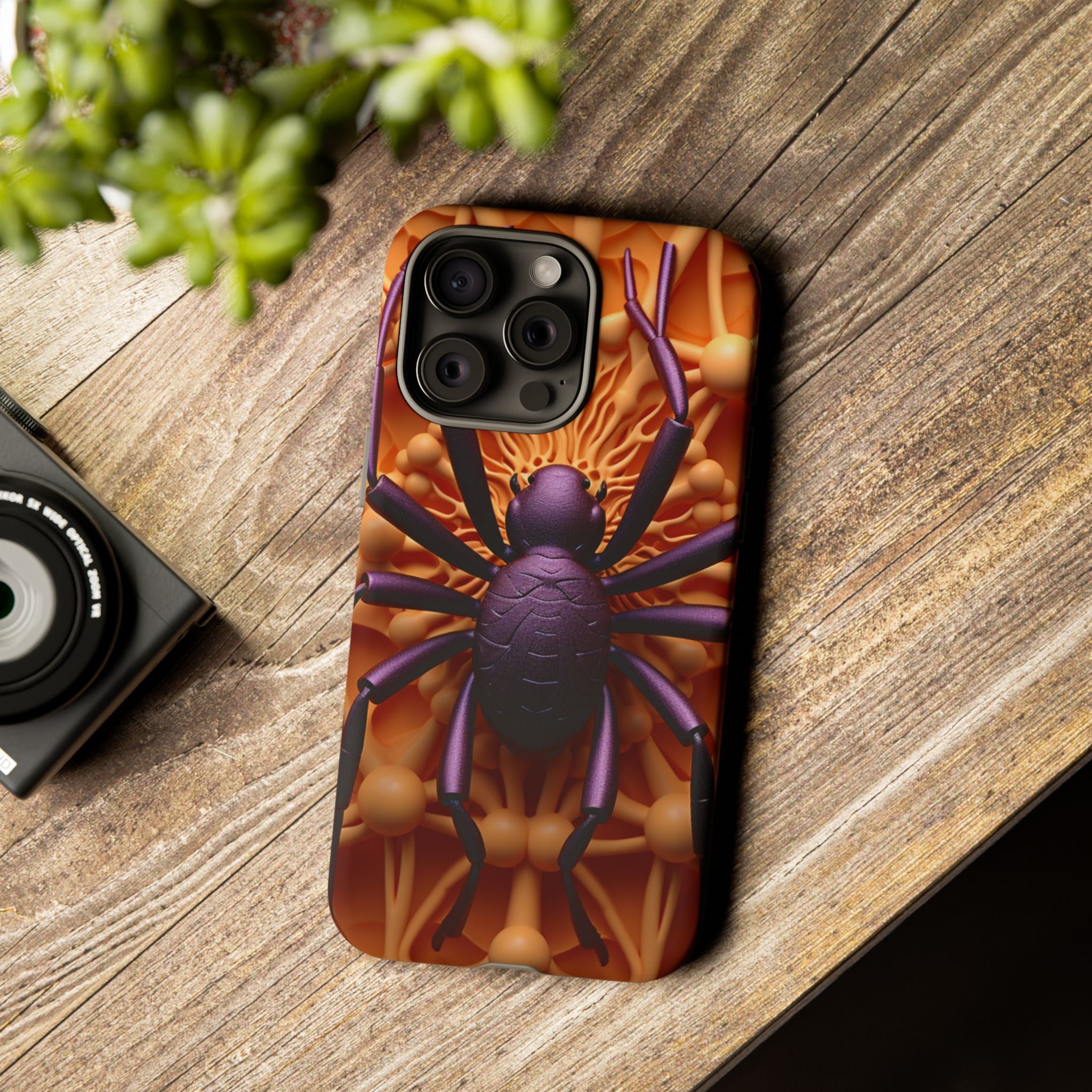 Metallic Spider Hexagon iPhone Case