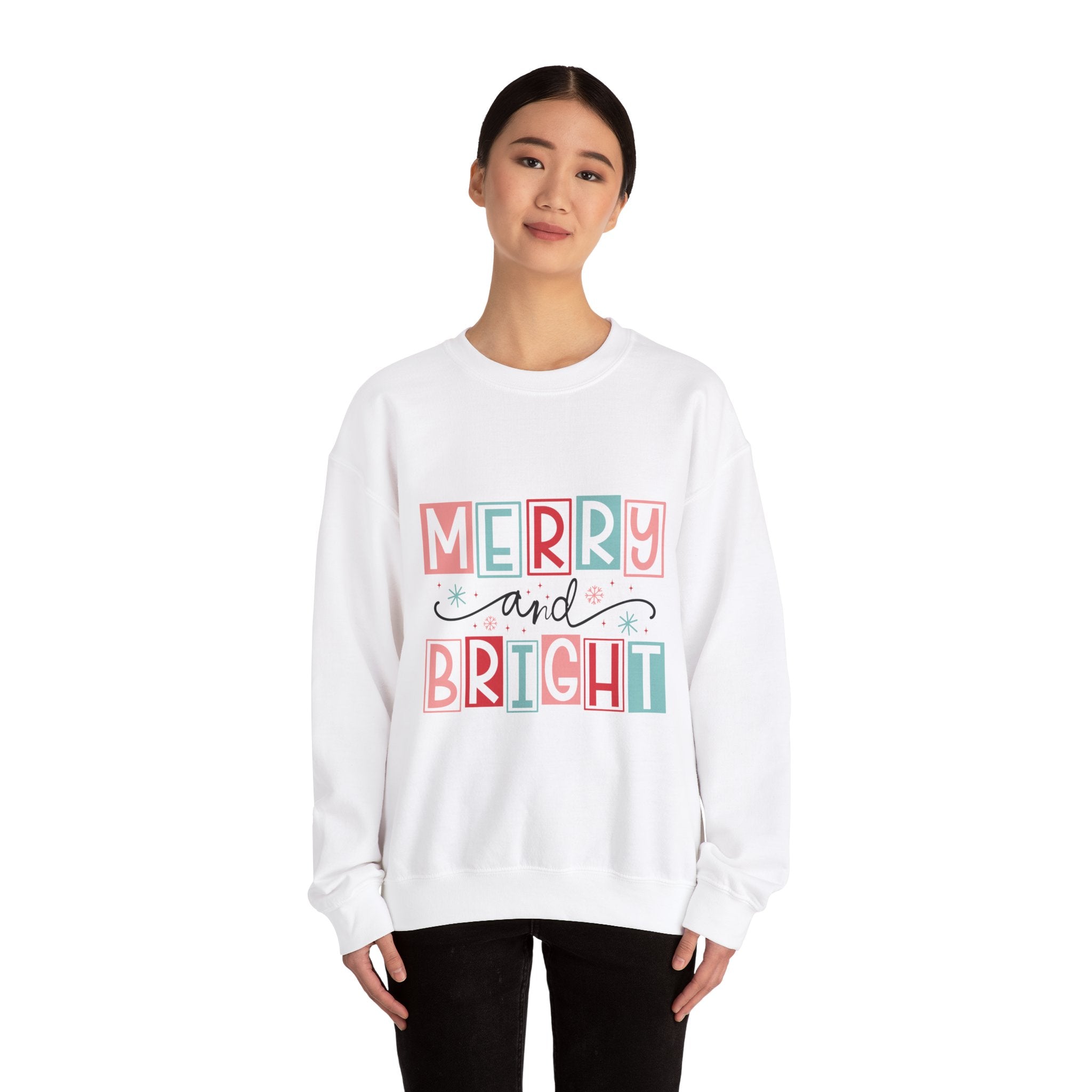 Merry Bright Retro Christmas Sweatshirt