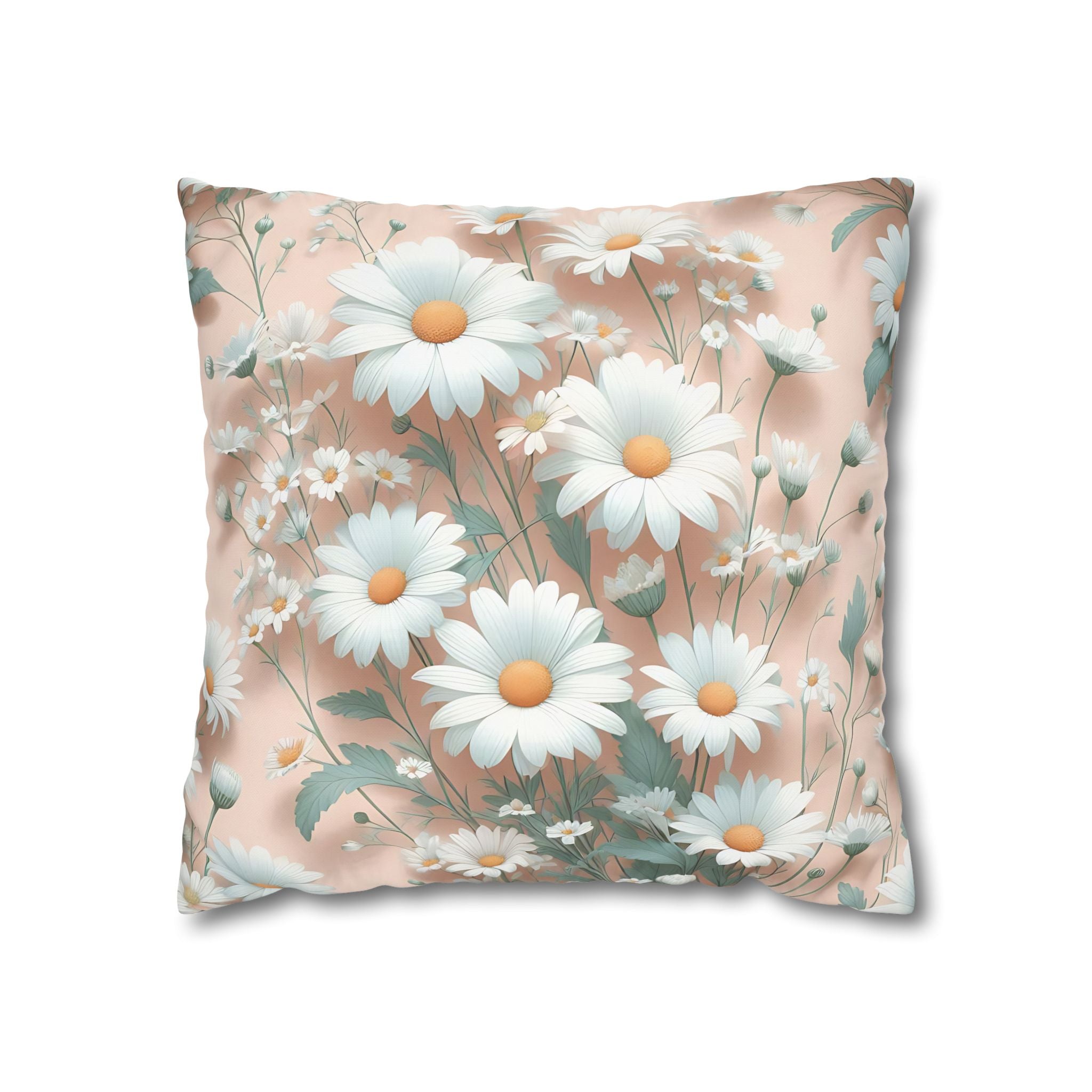 Peach Daisy Pillowcase - Floral Bedding