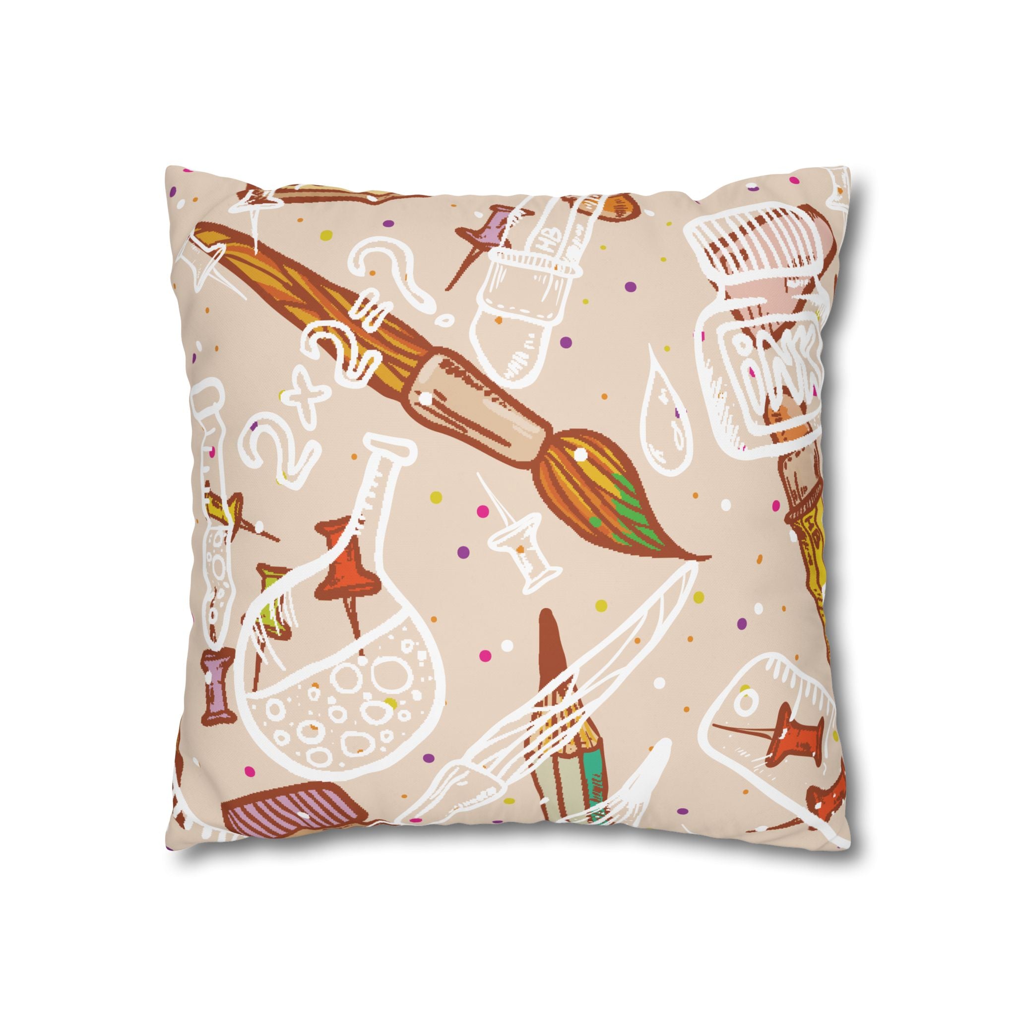 Whimsical School Supplies Pillowcase