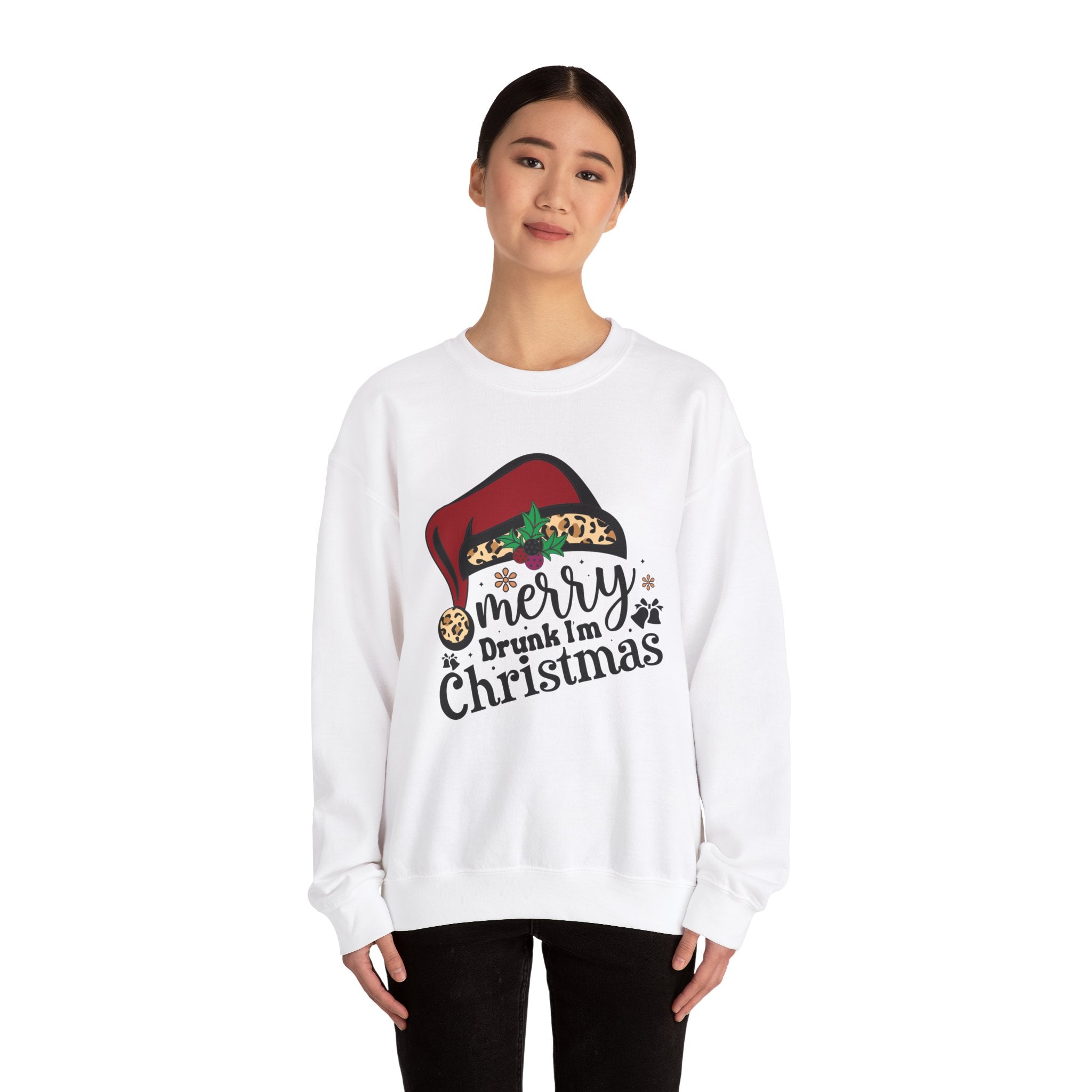 Leopard Santa Hat Xmas Sweatshirt