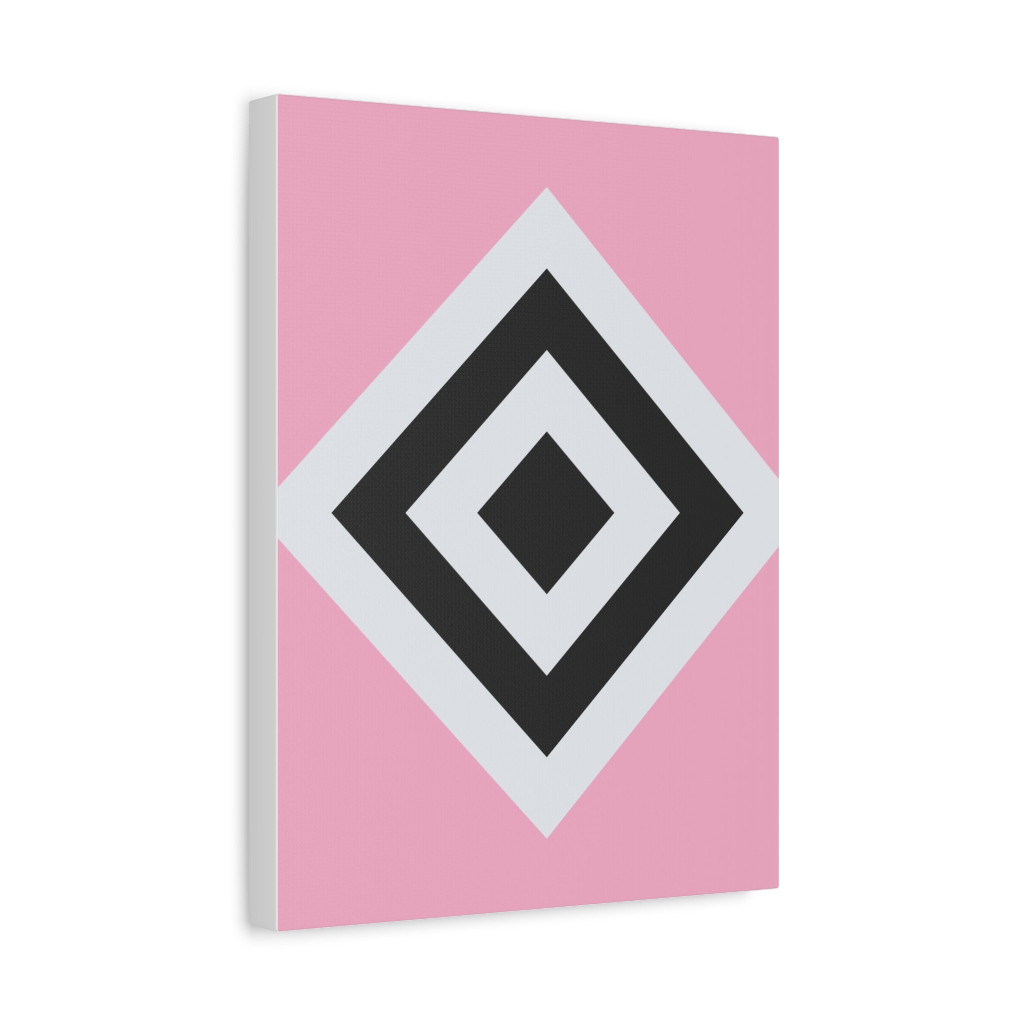 Geometric Diamond Art - Pink Matte Canvas