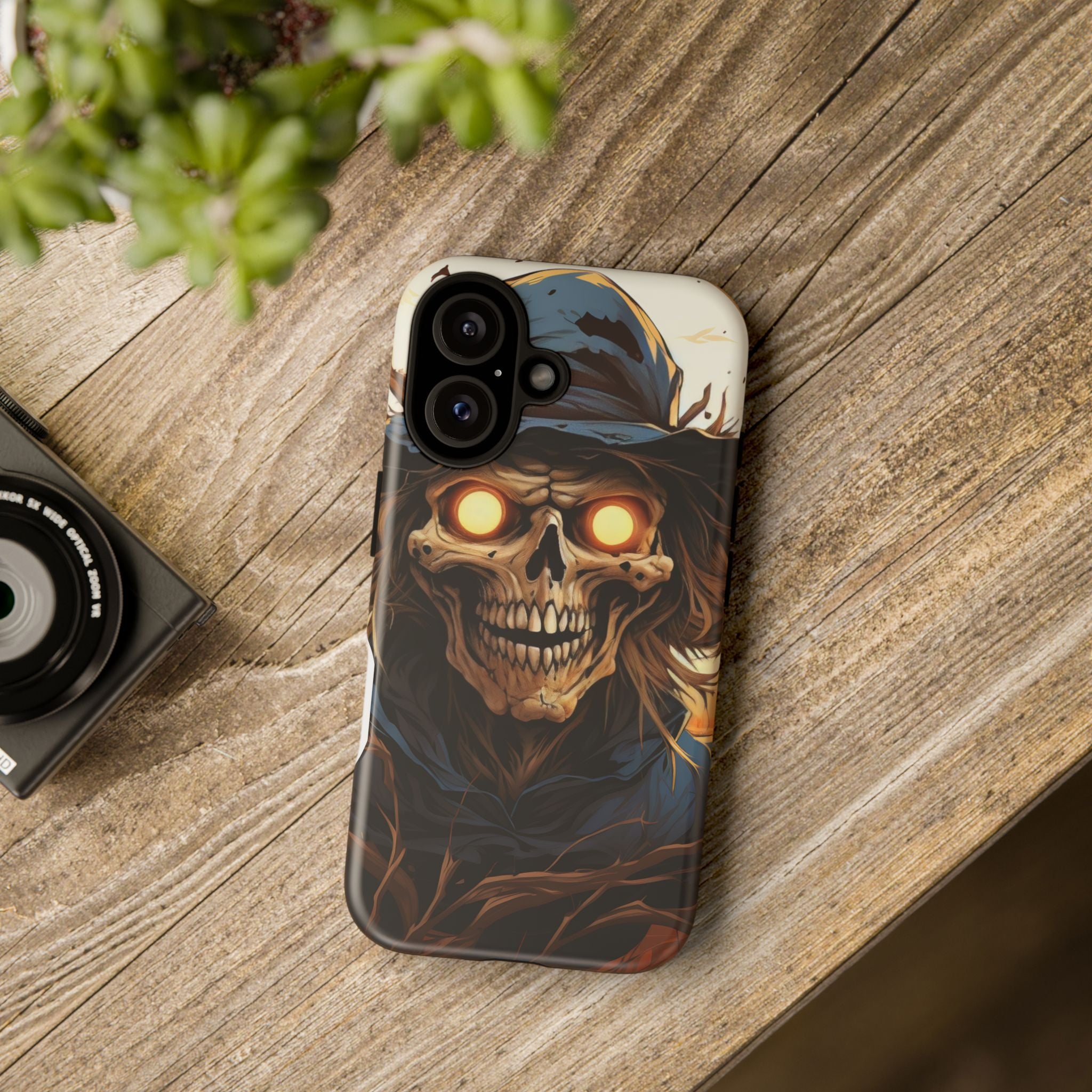 Eerie Scarecrow Hexagon Stone iPhone Case