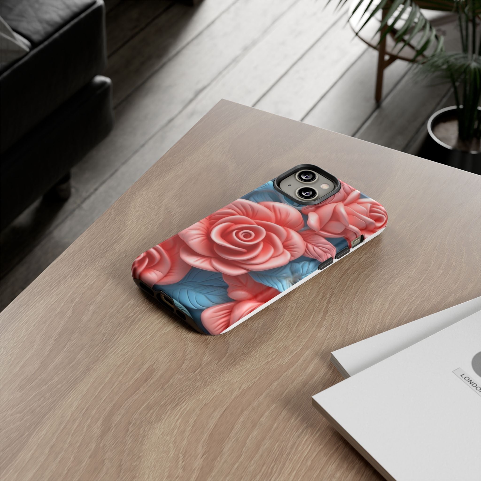 Stylized Floral iPhone Case - Hexagon Stone