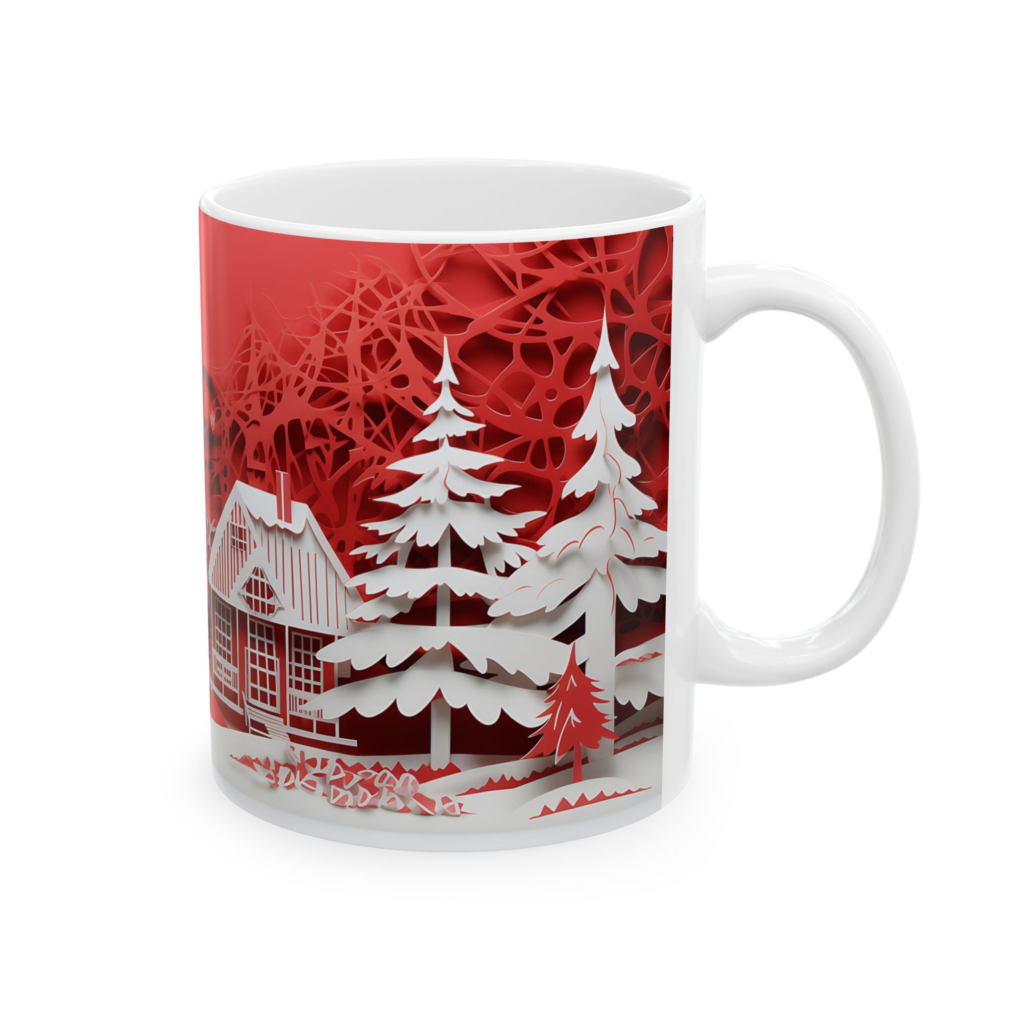 Winter Wonderland Paper Cut Mug