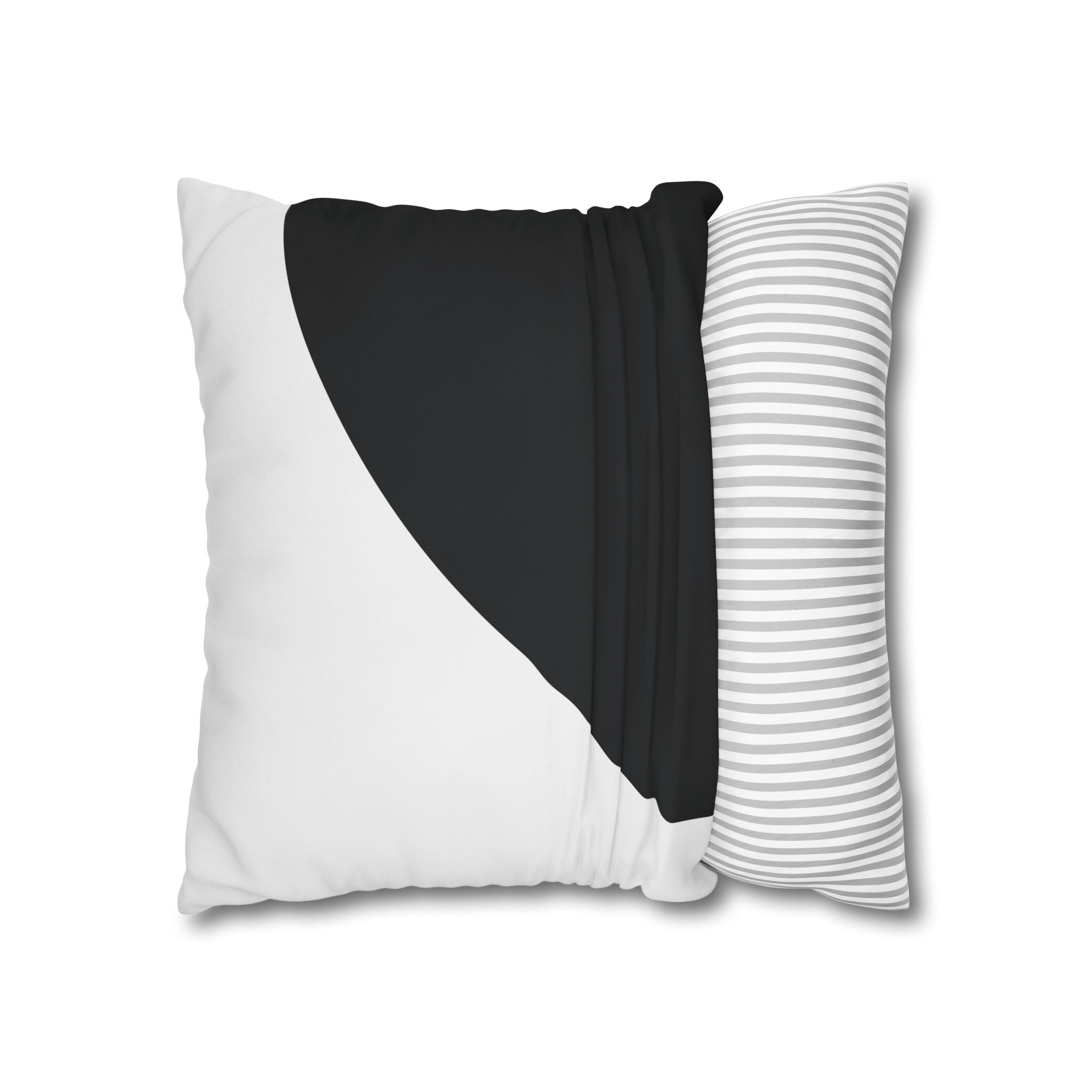 Minimalist Black & White Semi-Circle Pillowcase