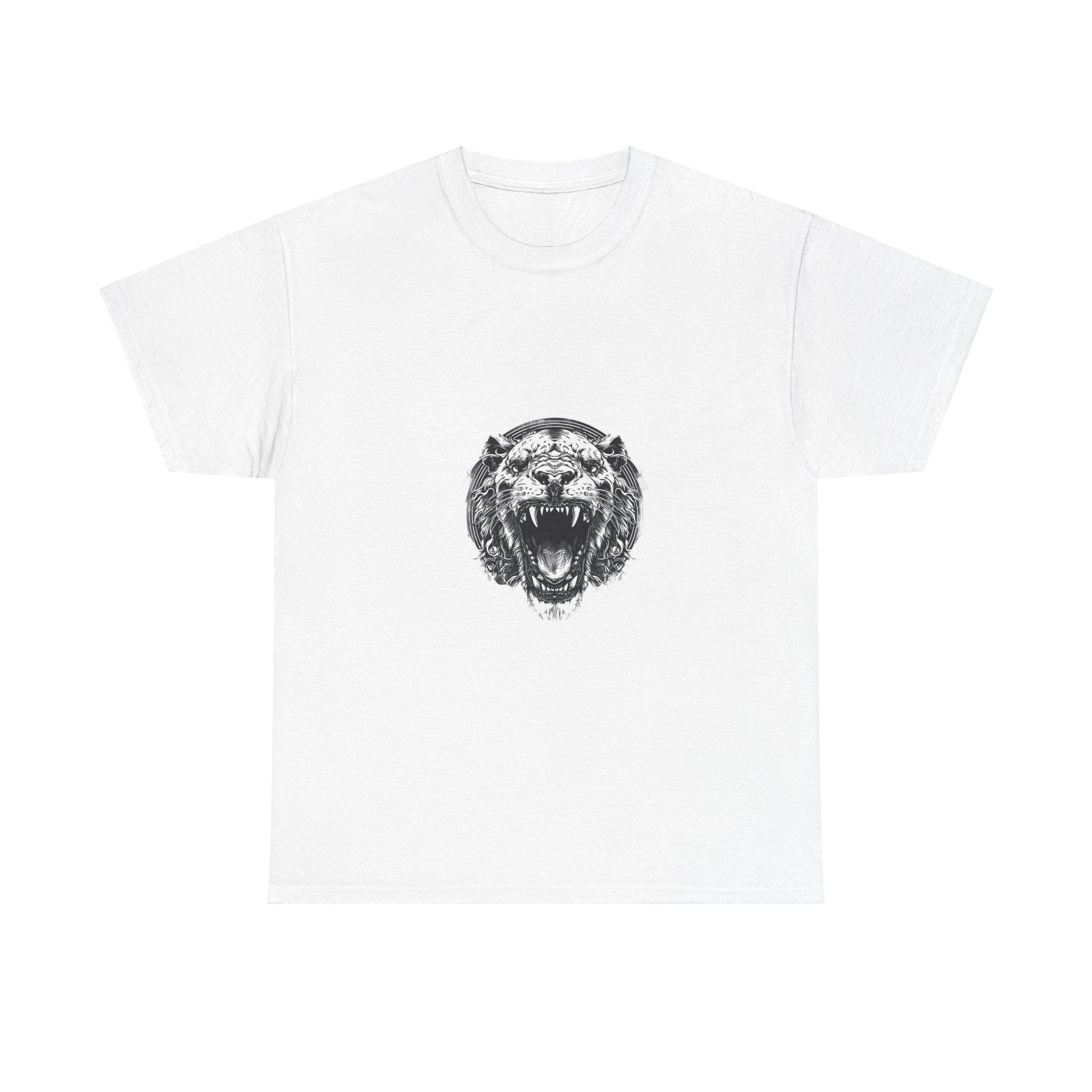 Lion Head Tattoo Style T-Shirt