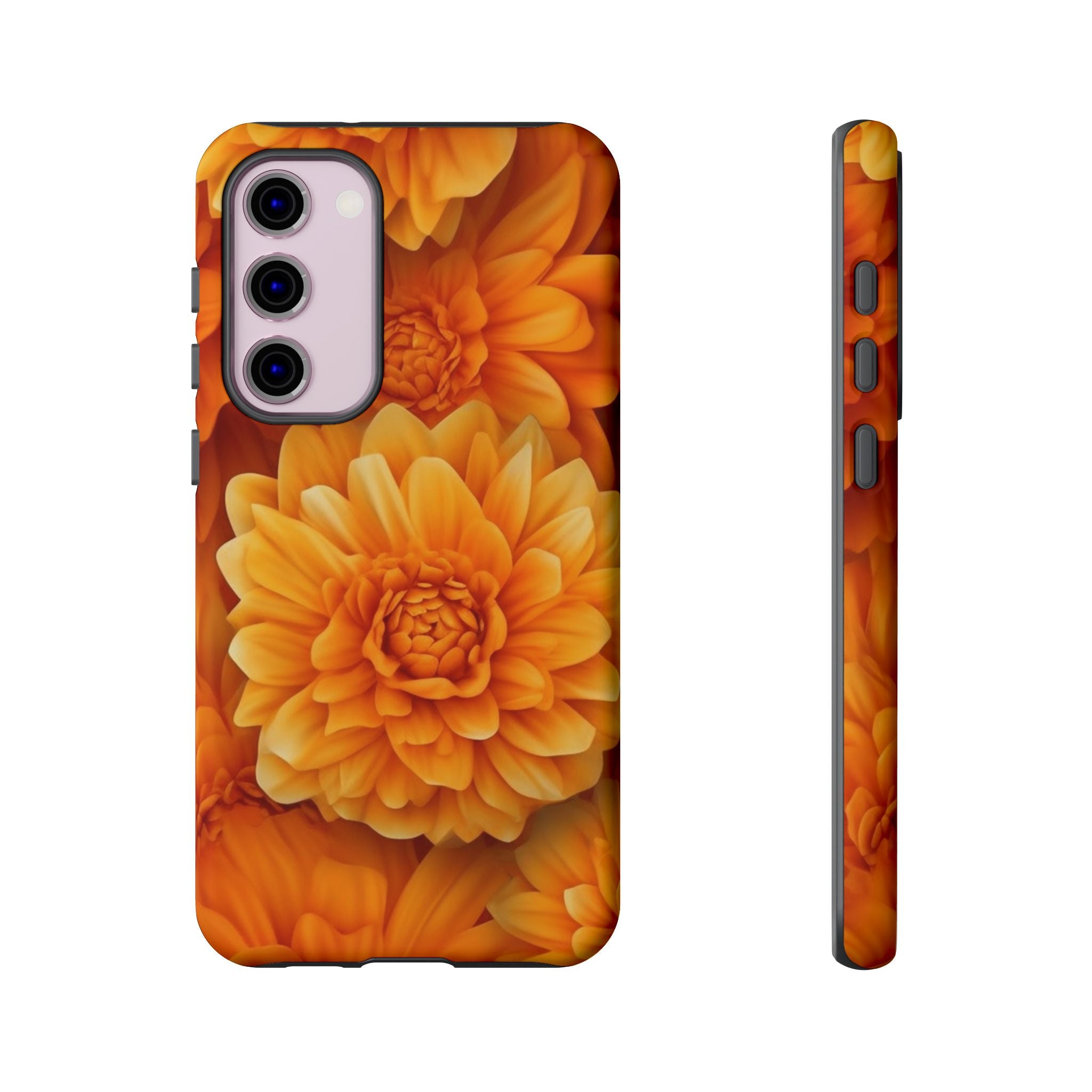 Orange Dahlia Bloom Samsung Case