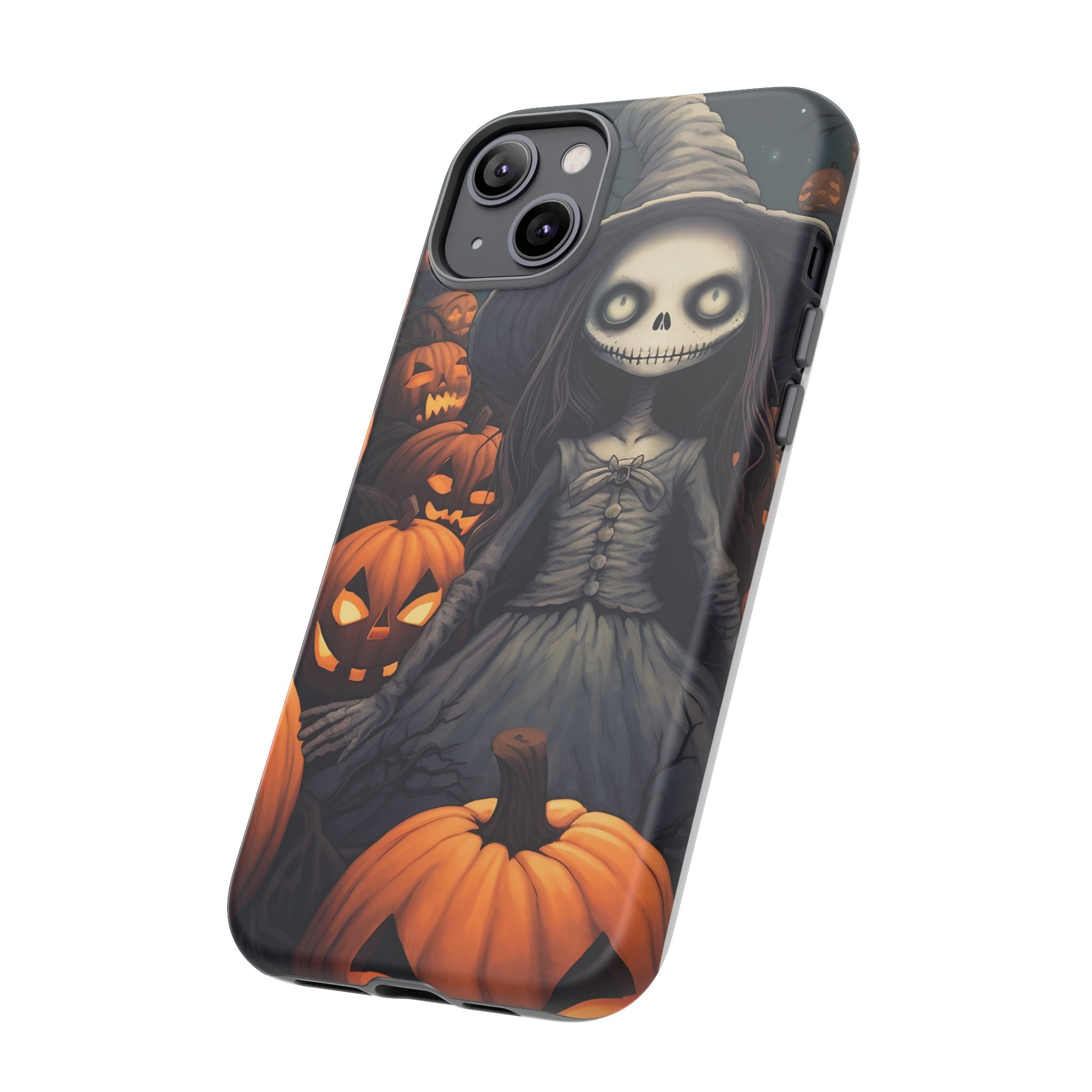 Spooky Witch Girl Hexagon Stone iPhone Case