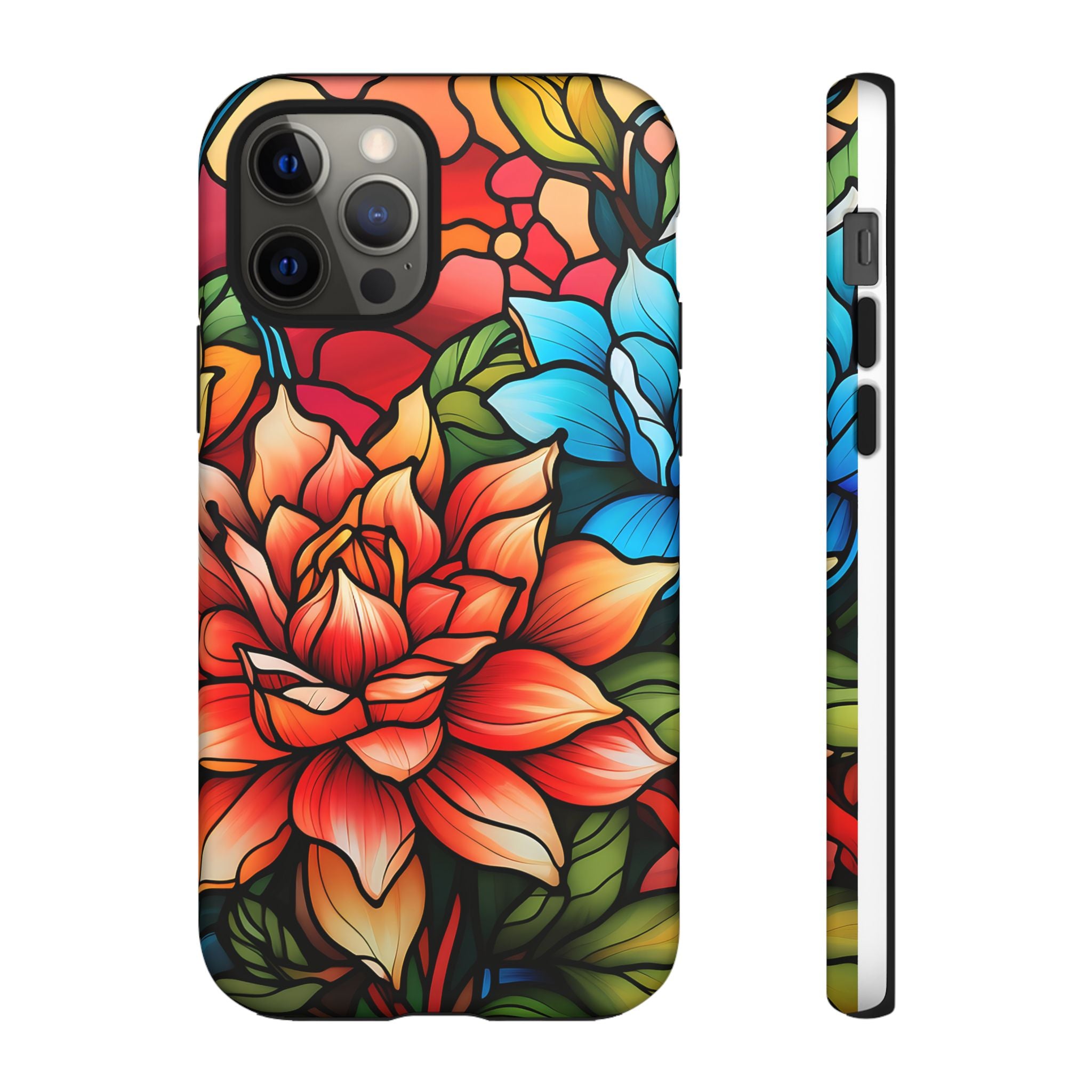 Stained Glass Floral iPhone Case - Hexagon Stone