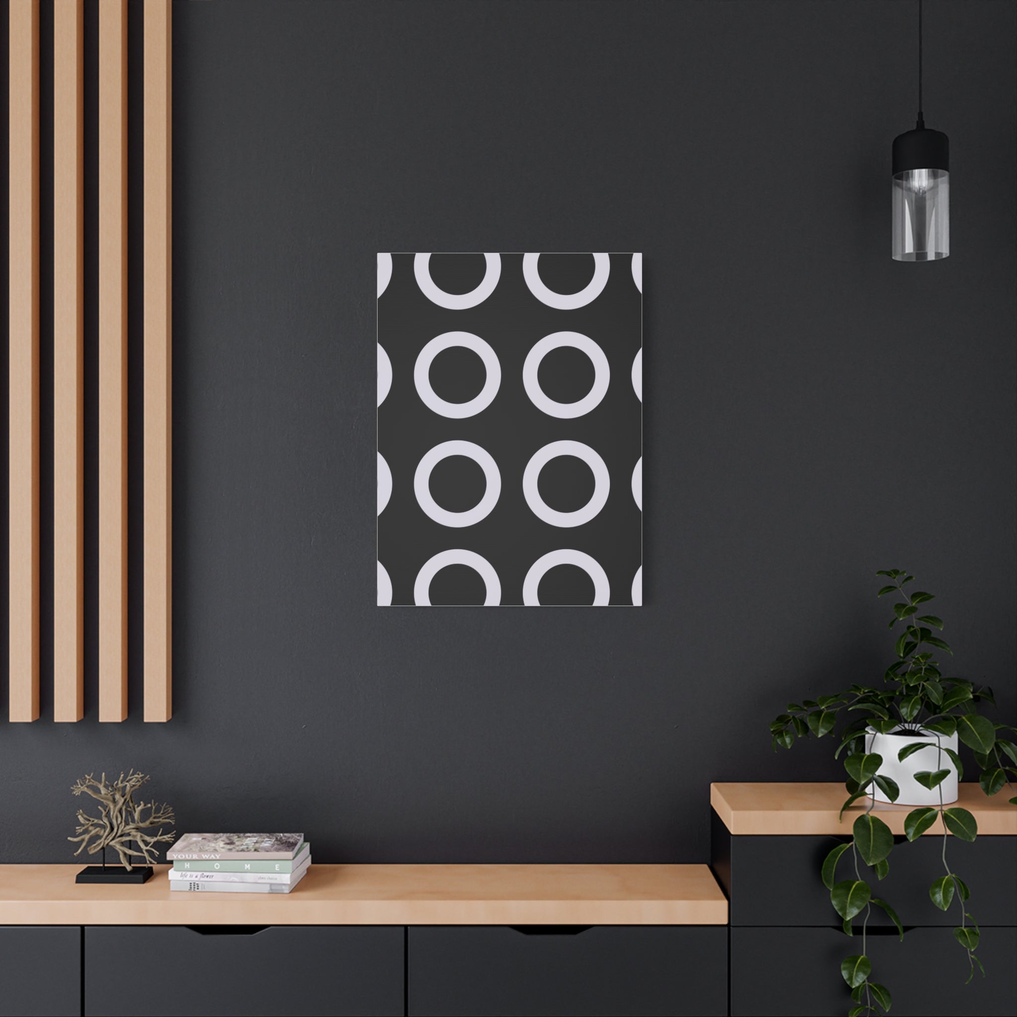 Geometric Circles Matte Canvas Art