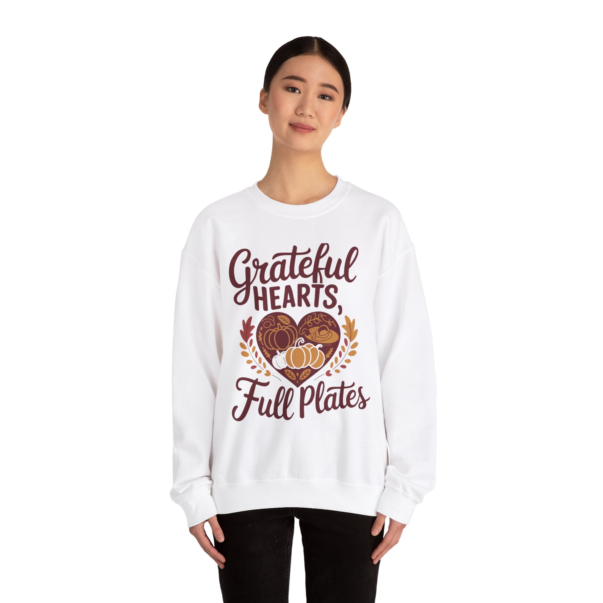 Grateful Hearts, Full Plates Thanksgiving Sweatshirt