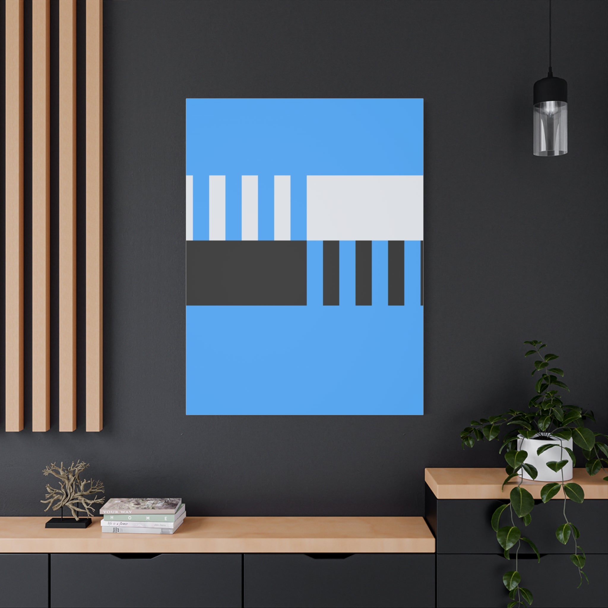 Abstract Geometric Bridge Canvas Art