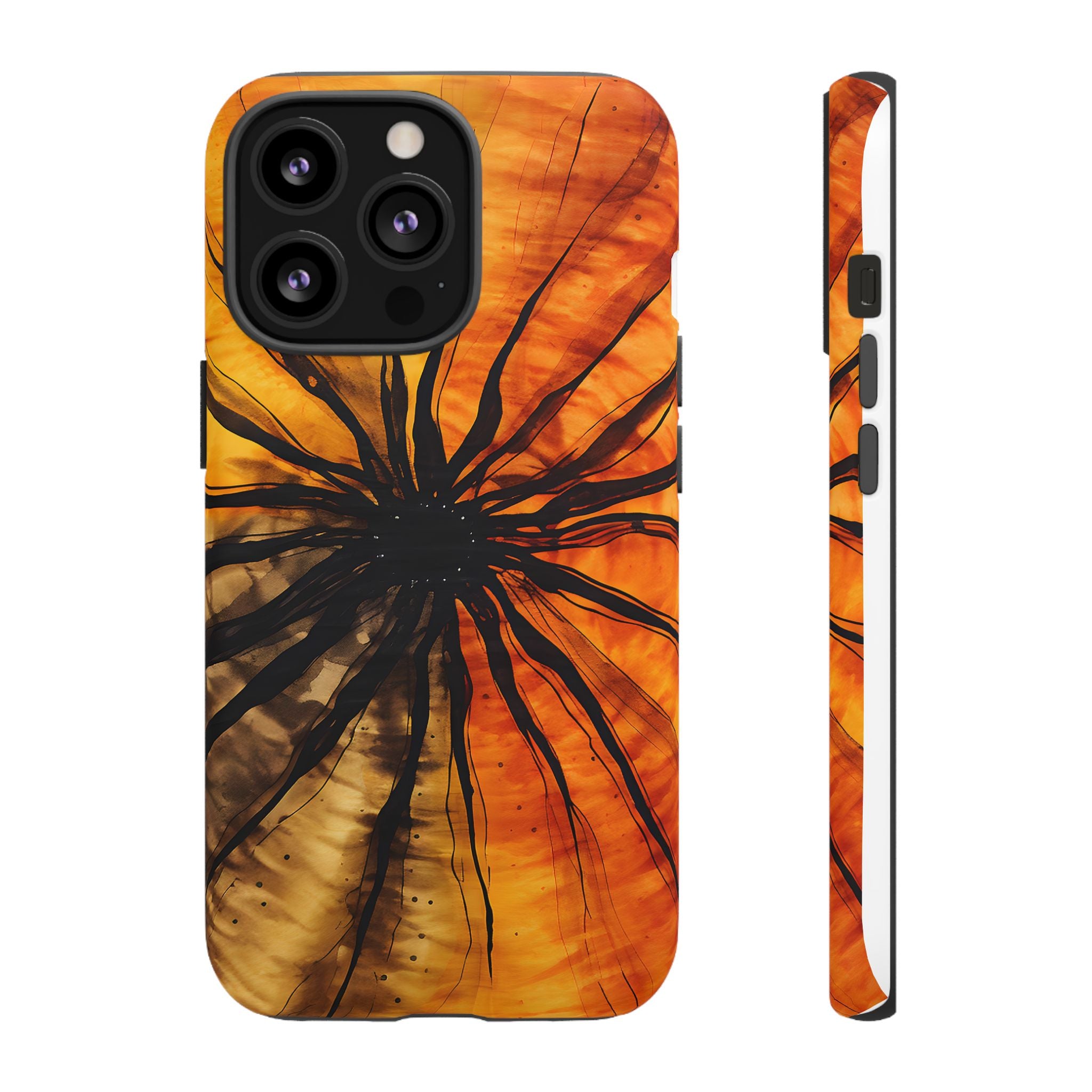 Fiery Sunburst Hexagon iPhone Case