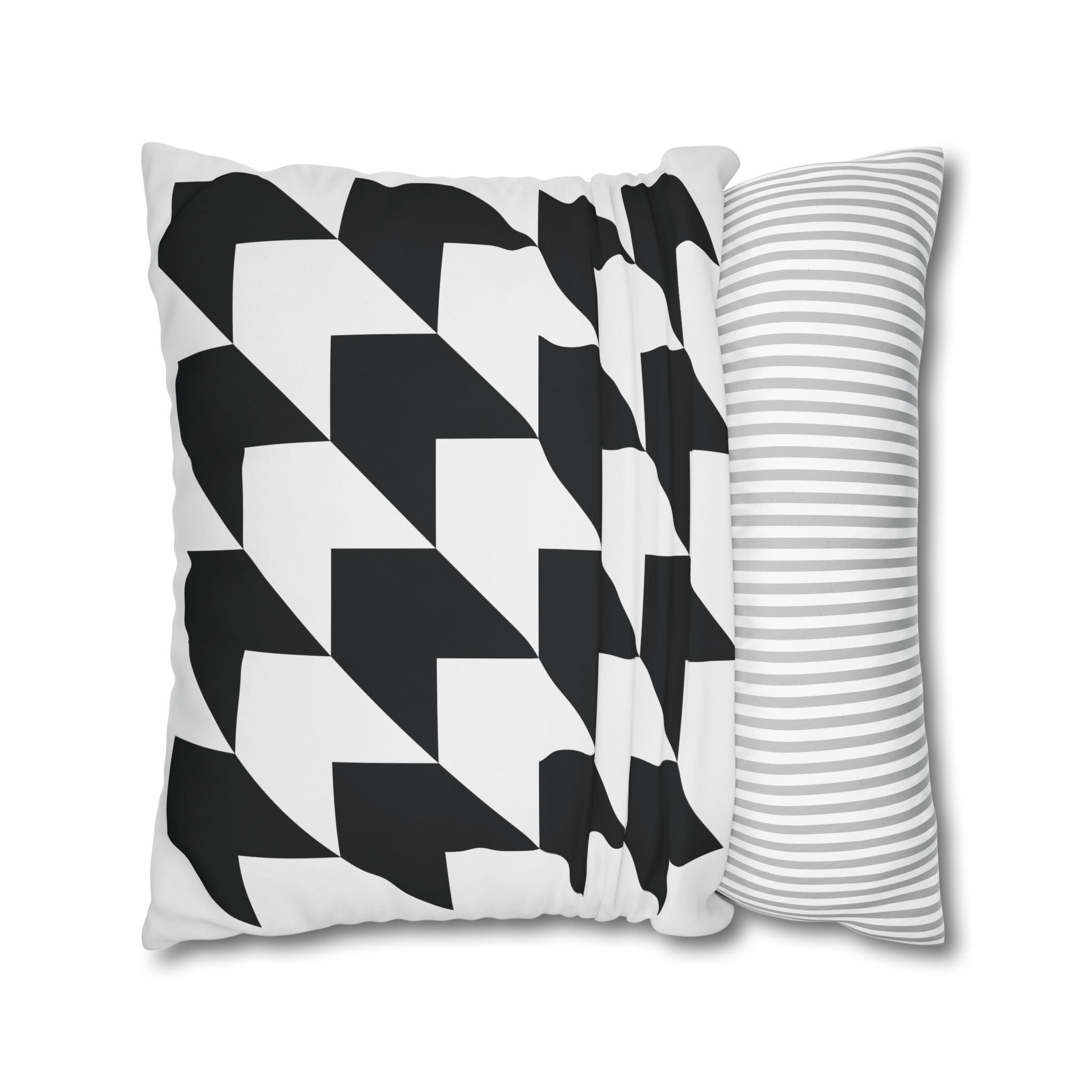 Geometric Arrow Pillowcase - Black & Gray