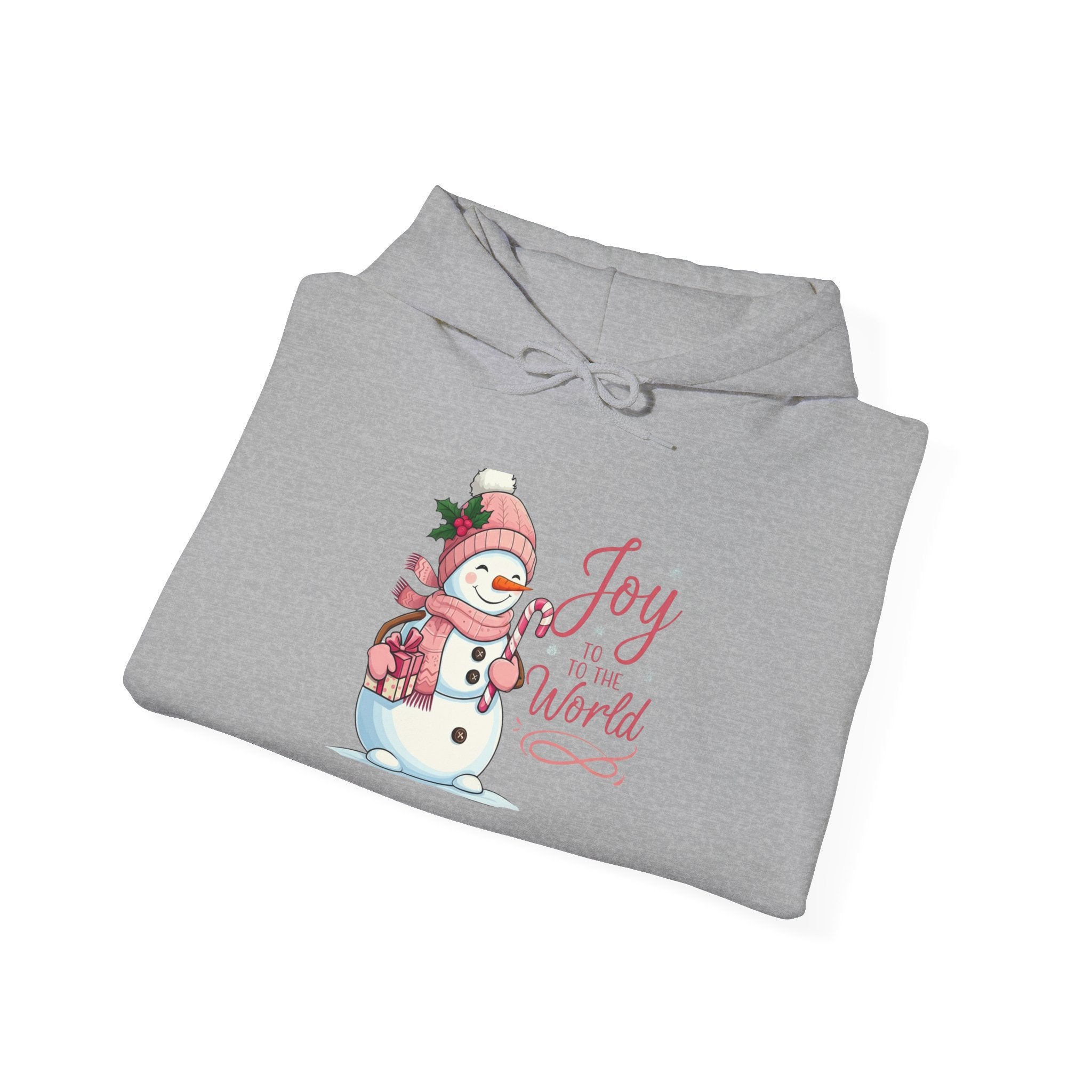 Pink Snowman Joy Christmas Hoodie