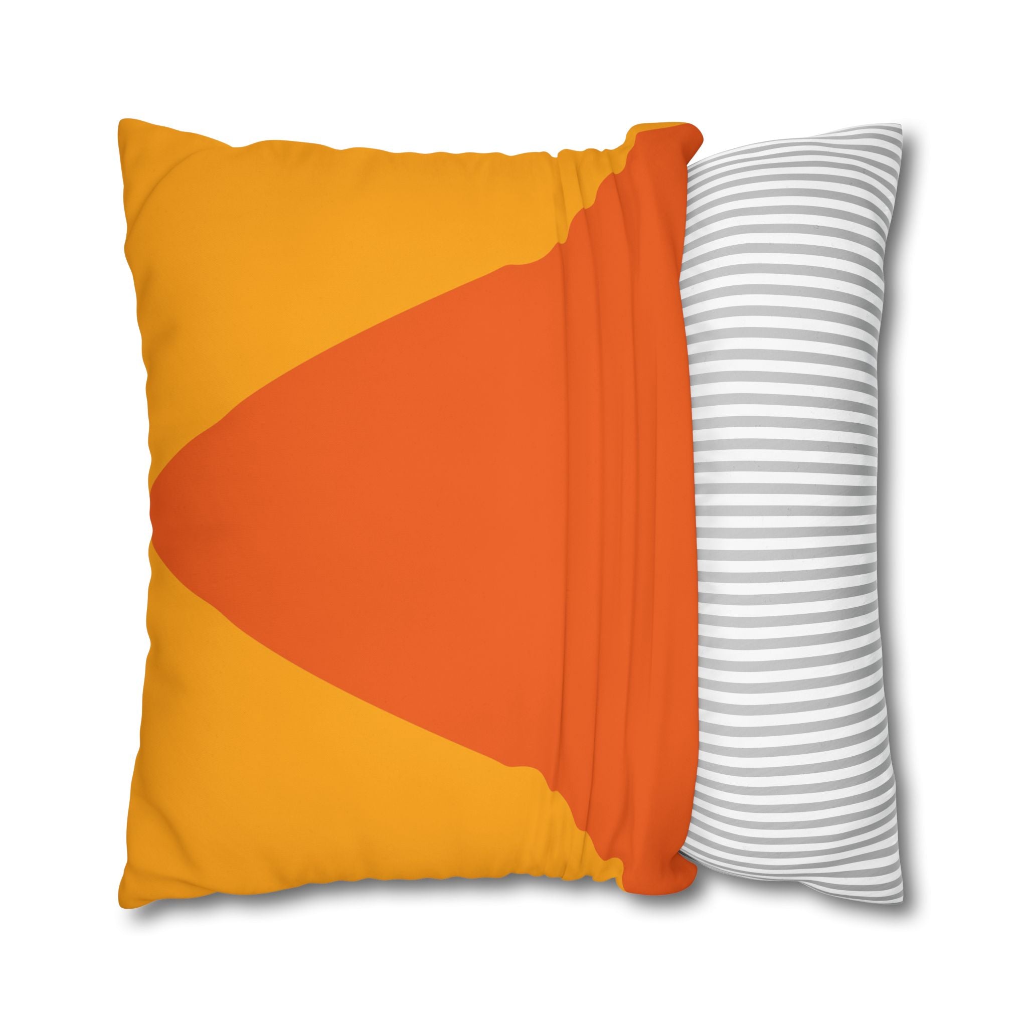 Geometric Orange Pillowcase - Modern Design