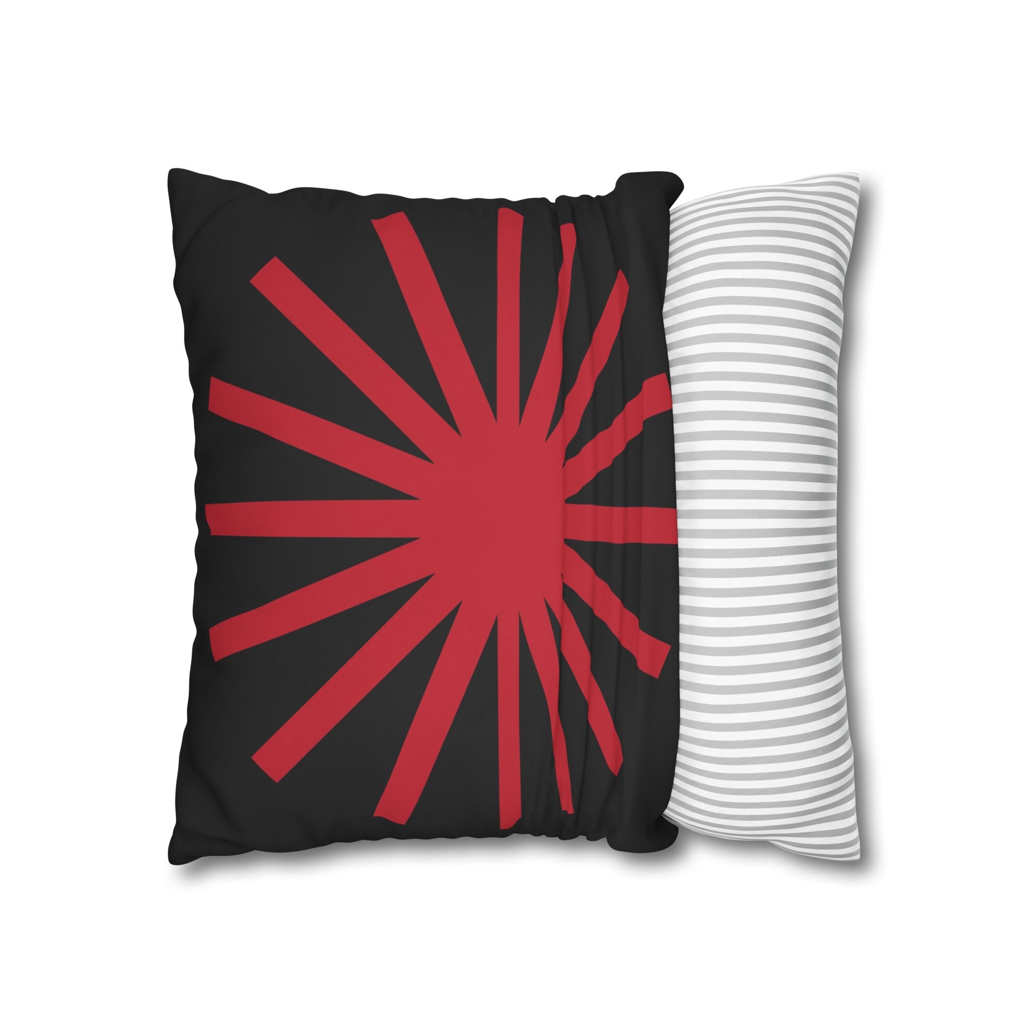 Red Sunburst Geometric Pillowcase