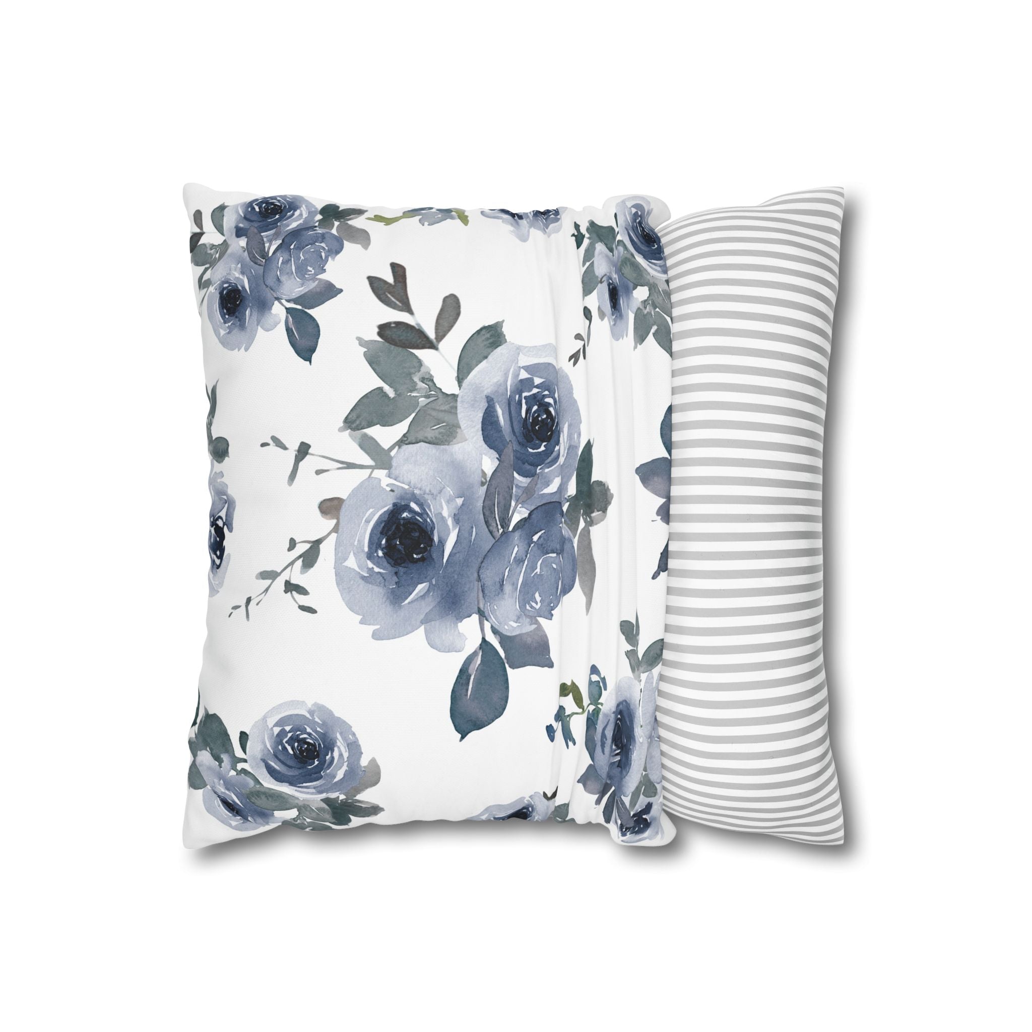 Blue Rose Watercolor Pillowcase