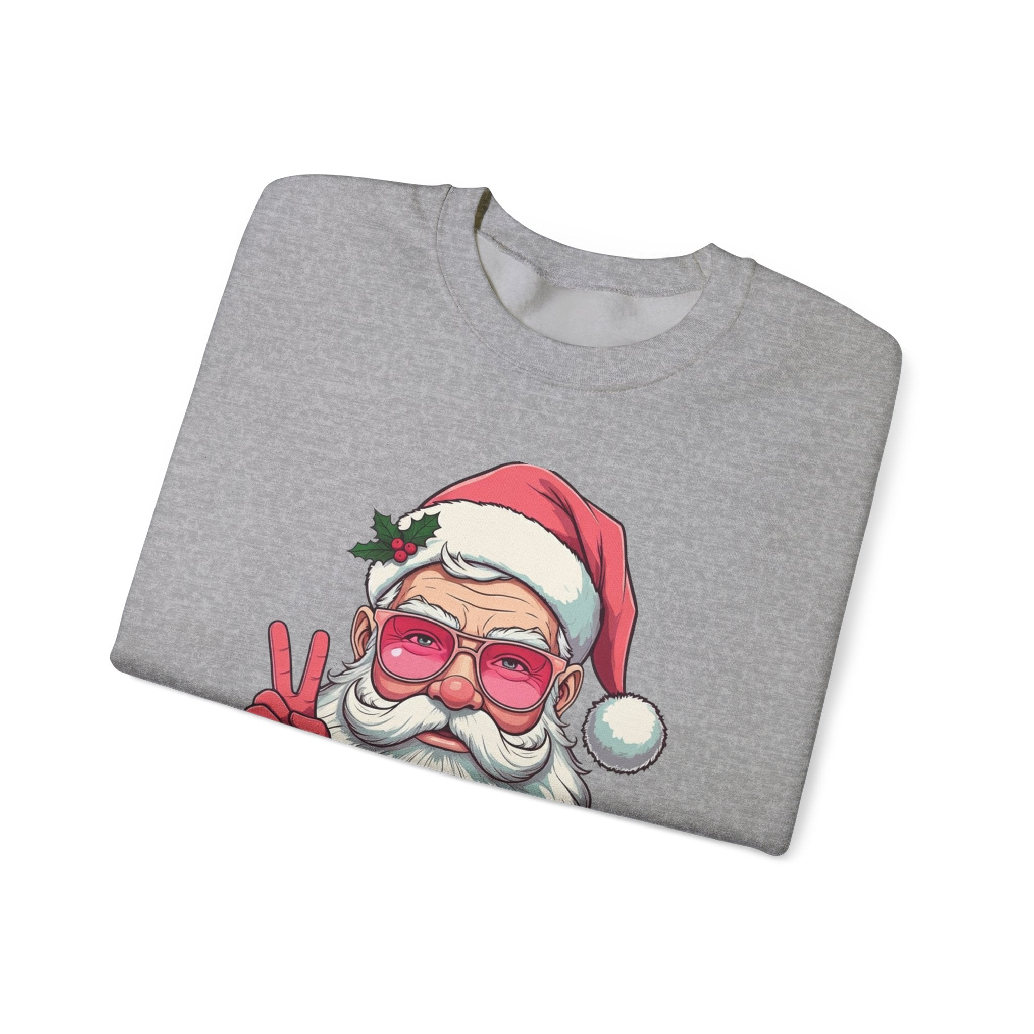 Pink Santa Peace Sweatshirt