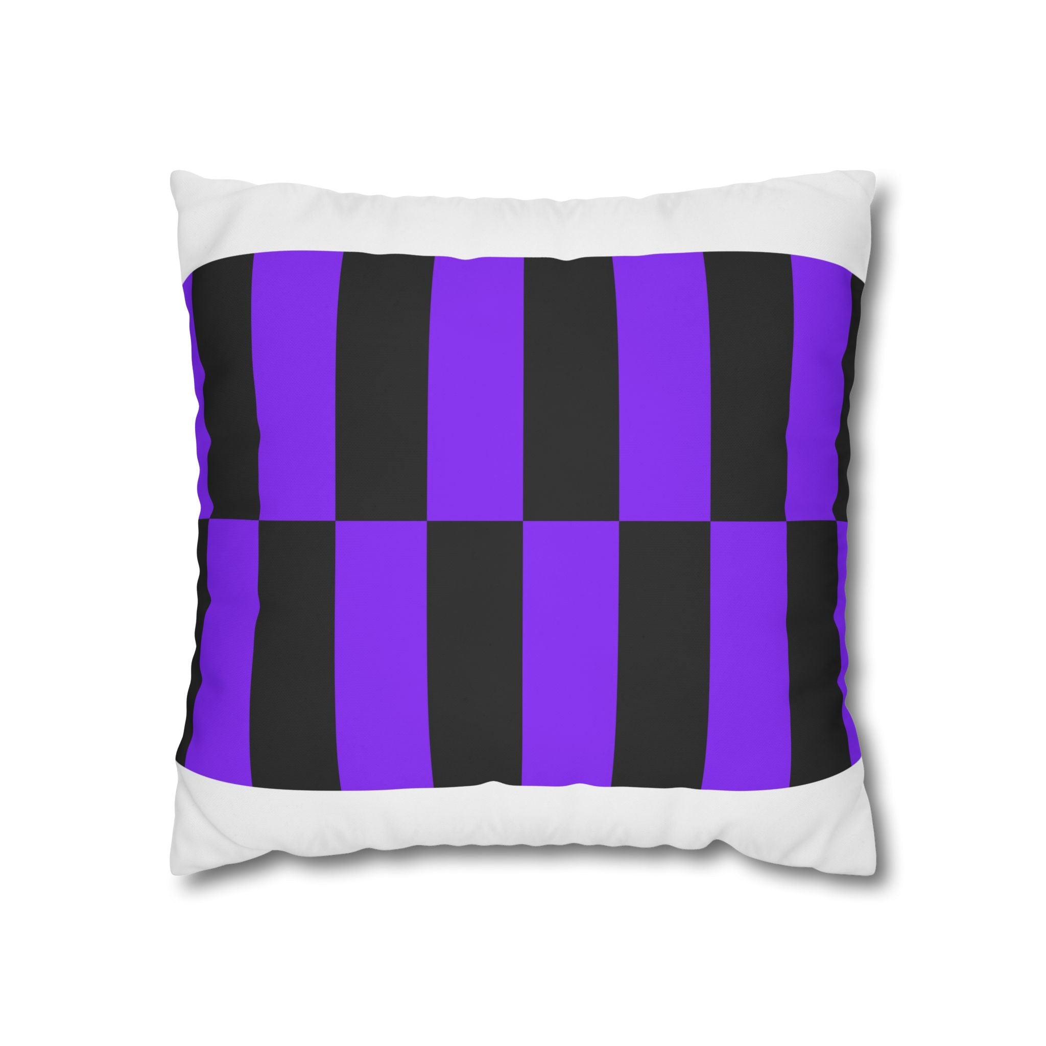 Checkered Pillowcase - Violet & Grey