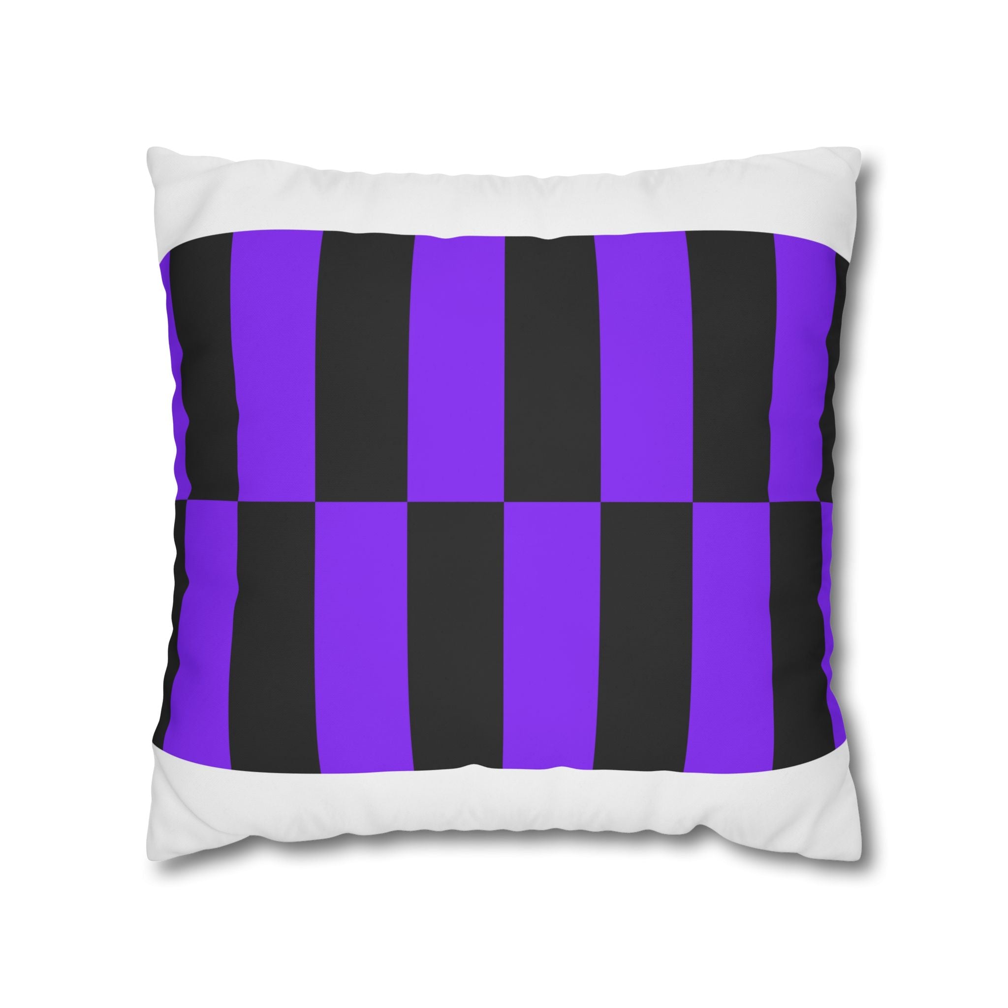 Checkered Pillowcase - Violet & Grey