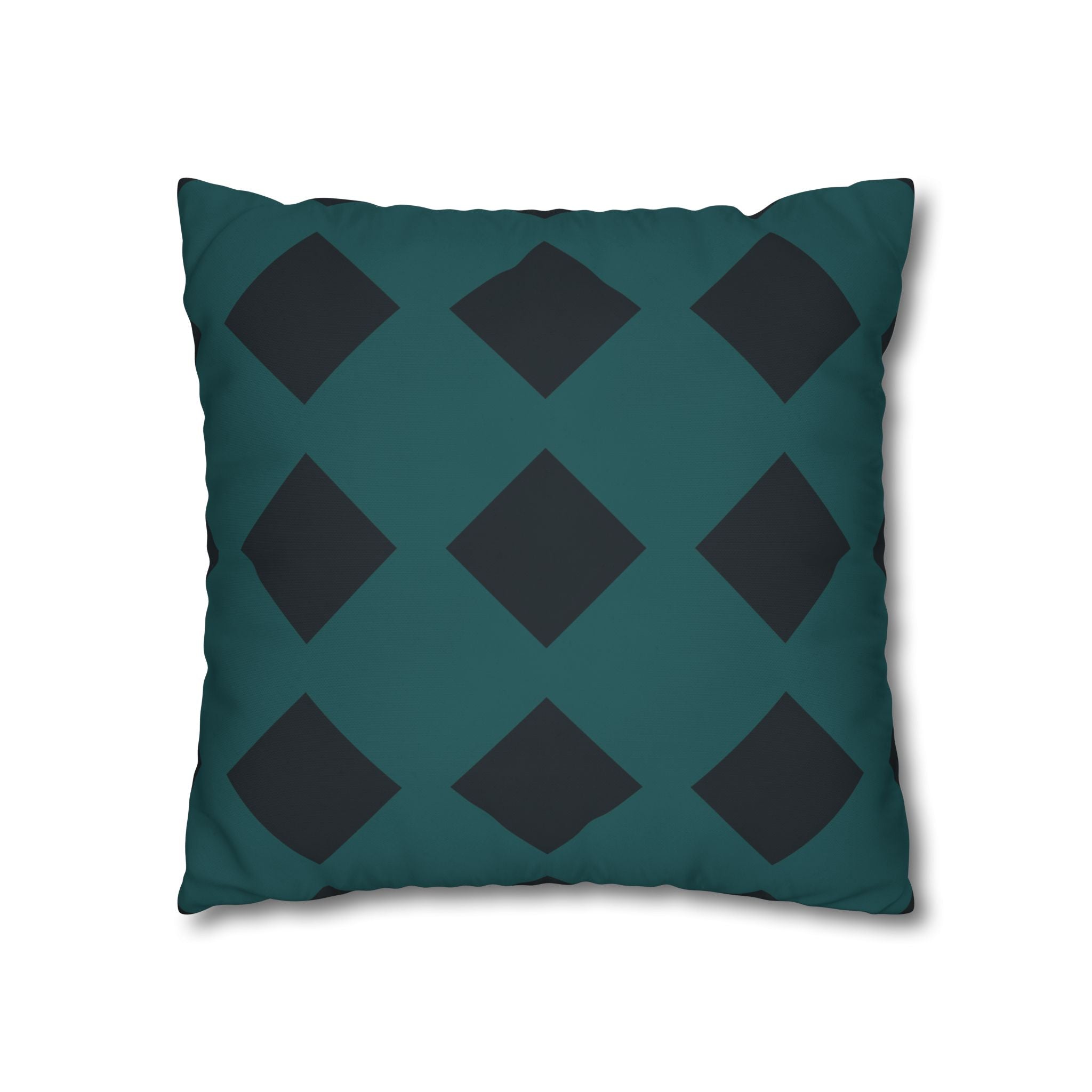 Teal Geometric Diamond Pillowcase