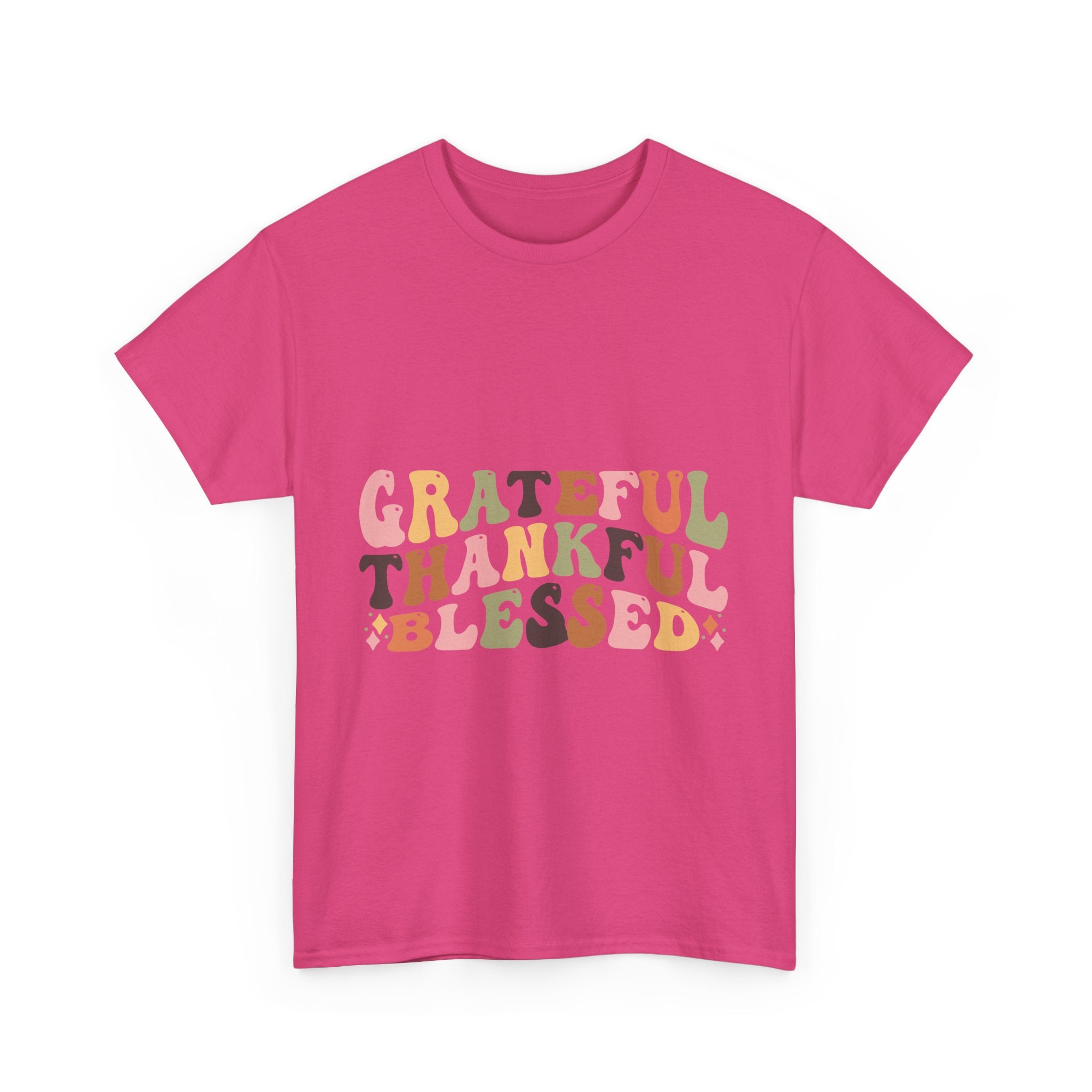 Grateful Thankful Blessed Thanksgiving Tee