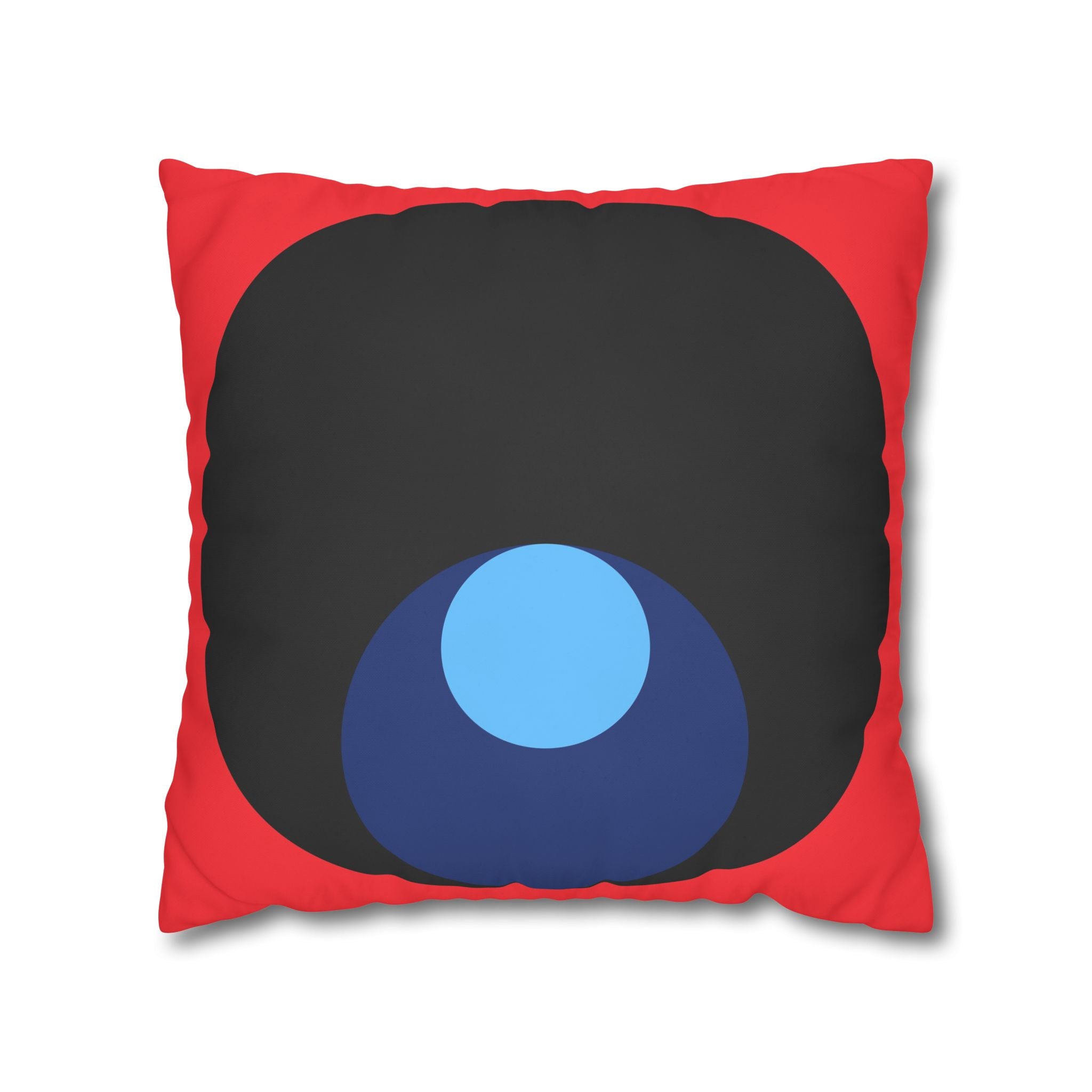 Abstract Circles Red Pillowcase