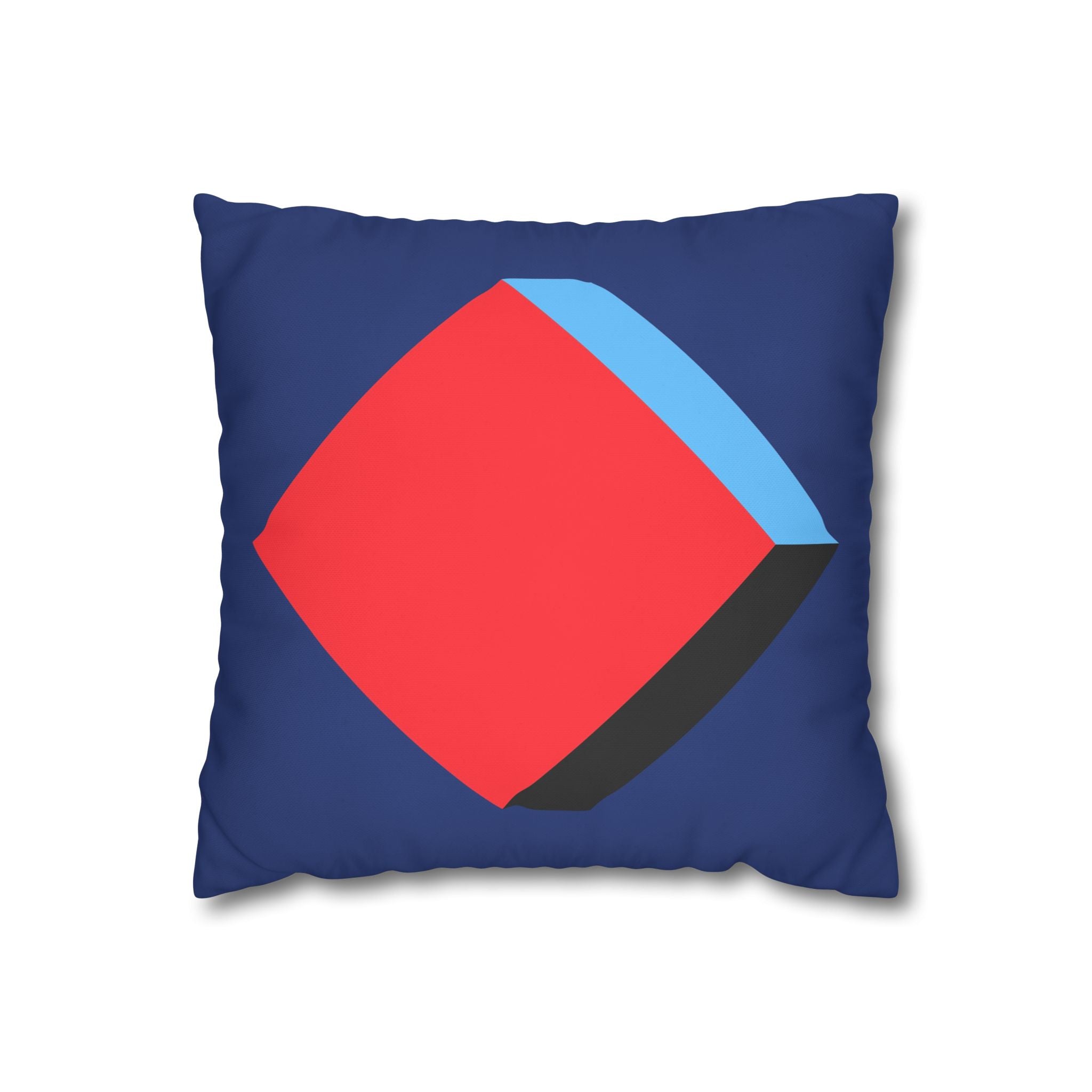 Geometric Diamond Pillowcase - Red & Blue