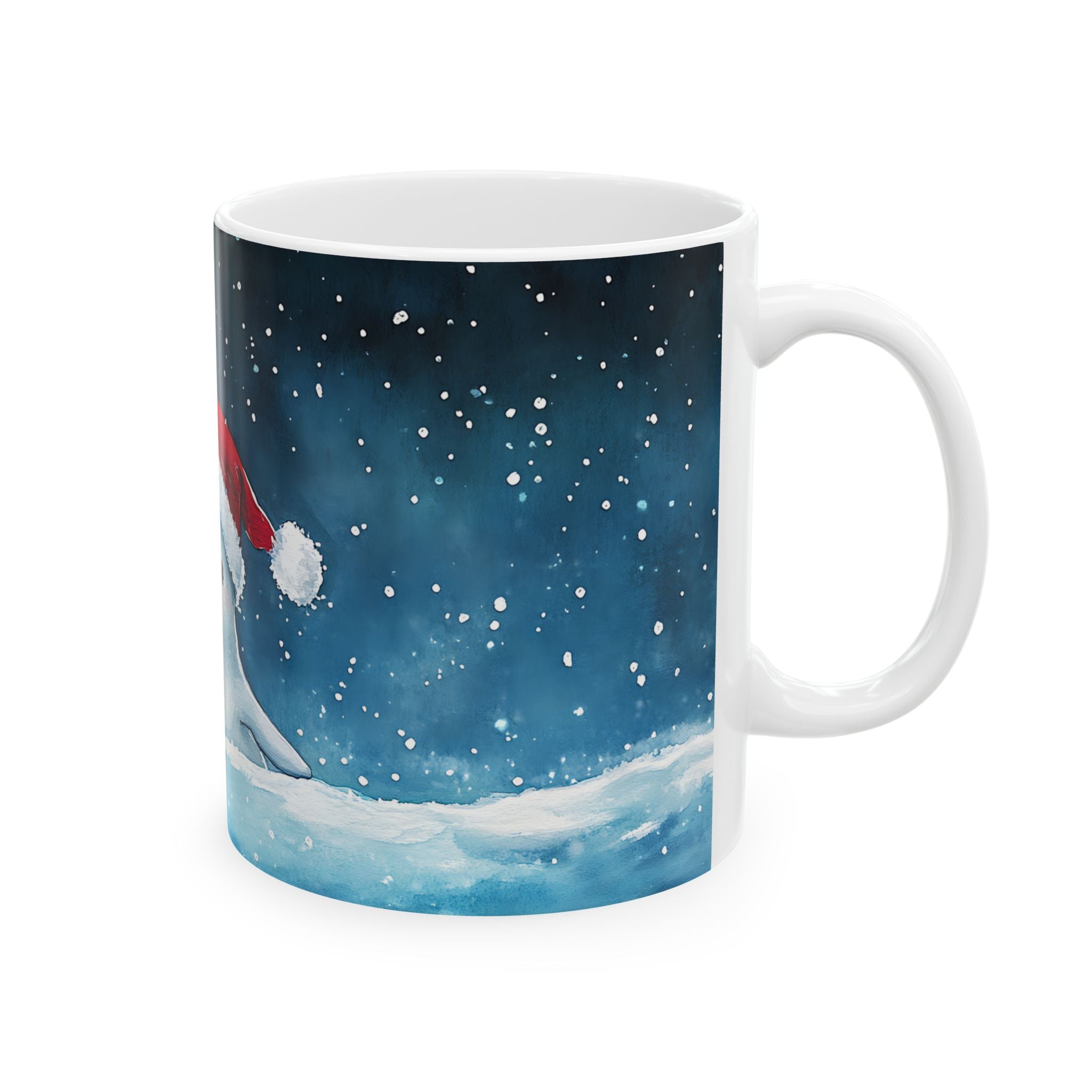 Santa Beluga Whale Holiday Mug