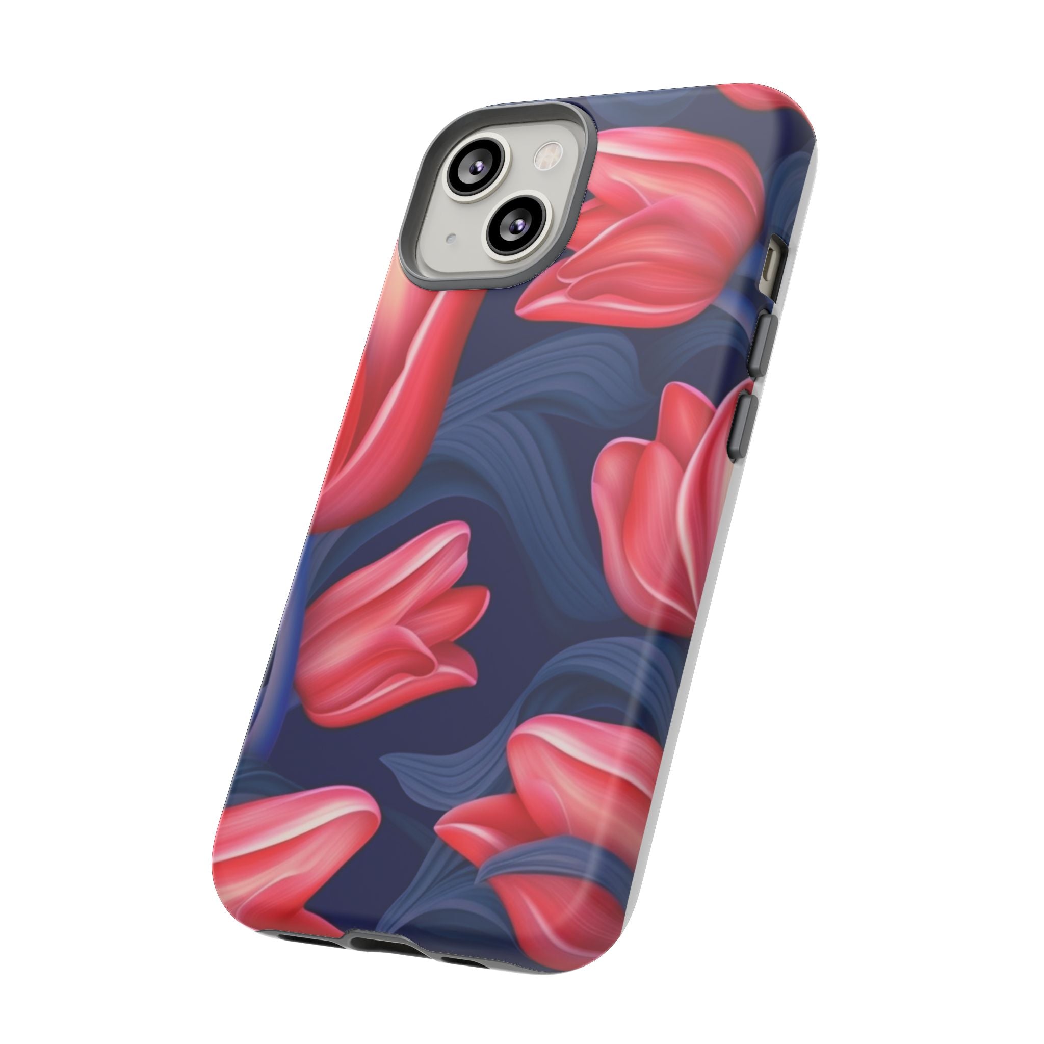 Red Tulip Hexagon iPhone Case - Rugged