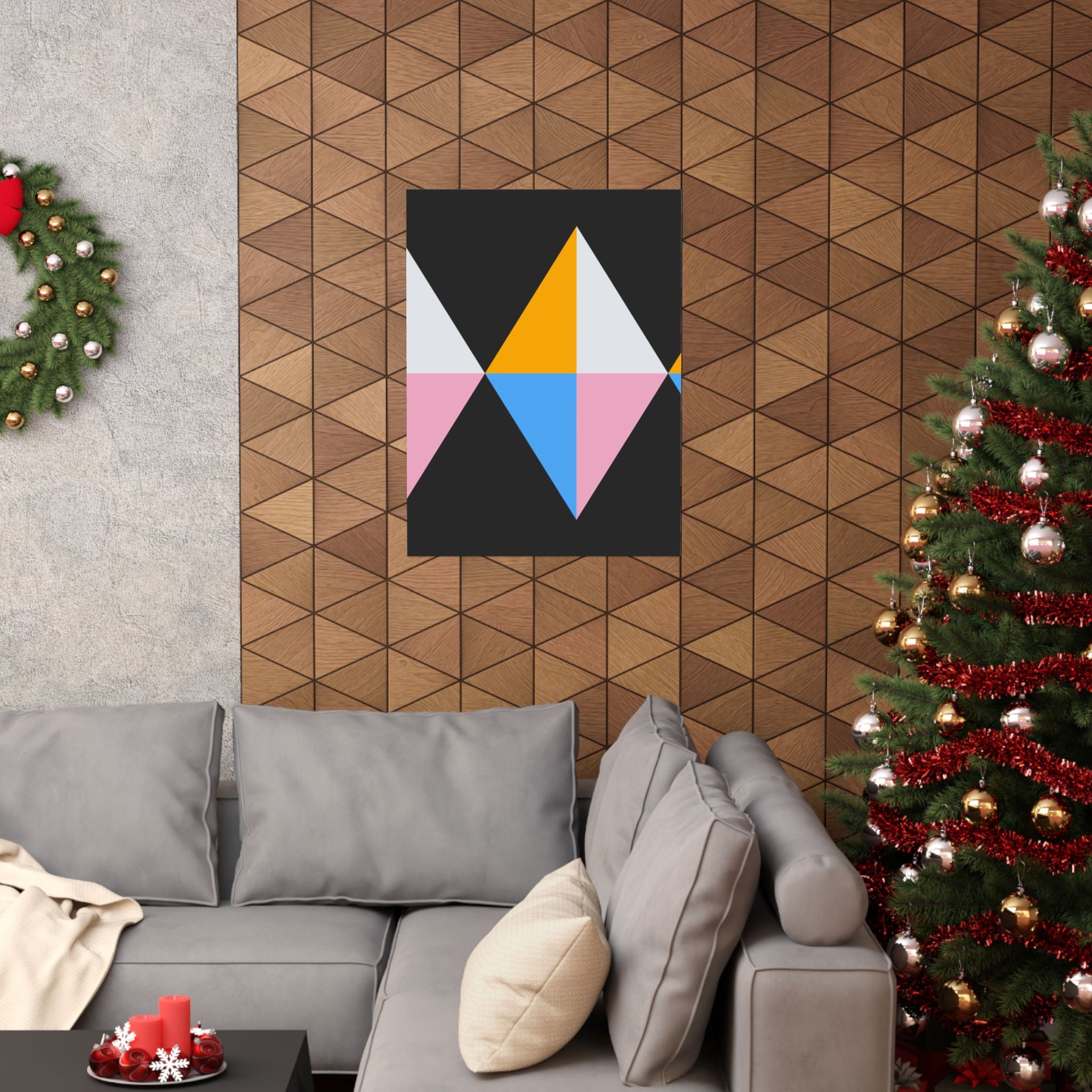 Geometric Triangle Art Poster